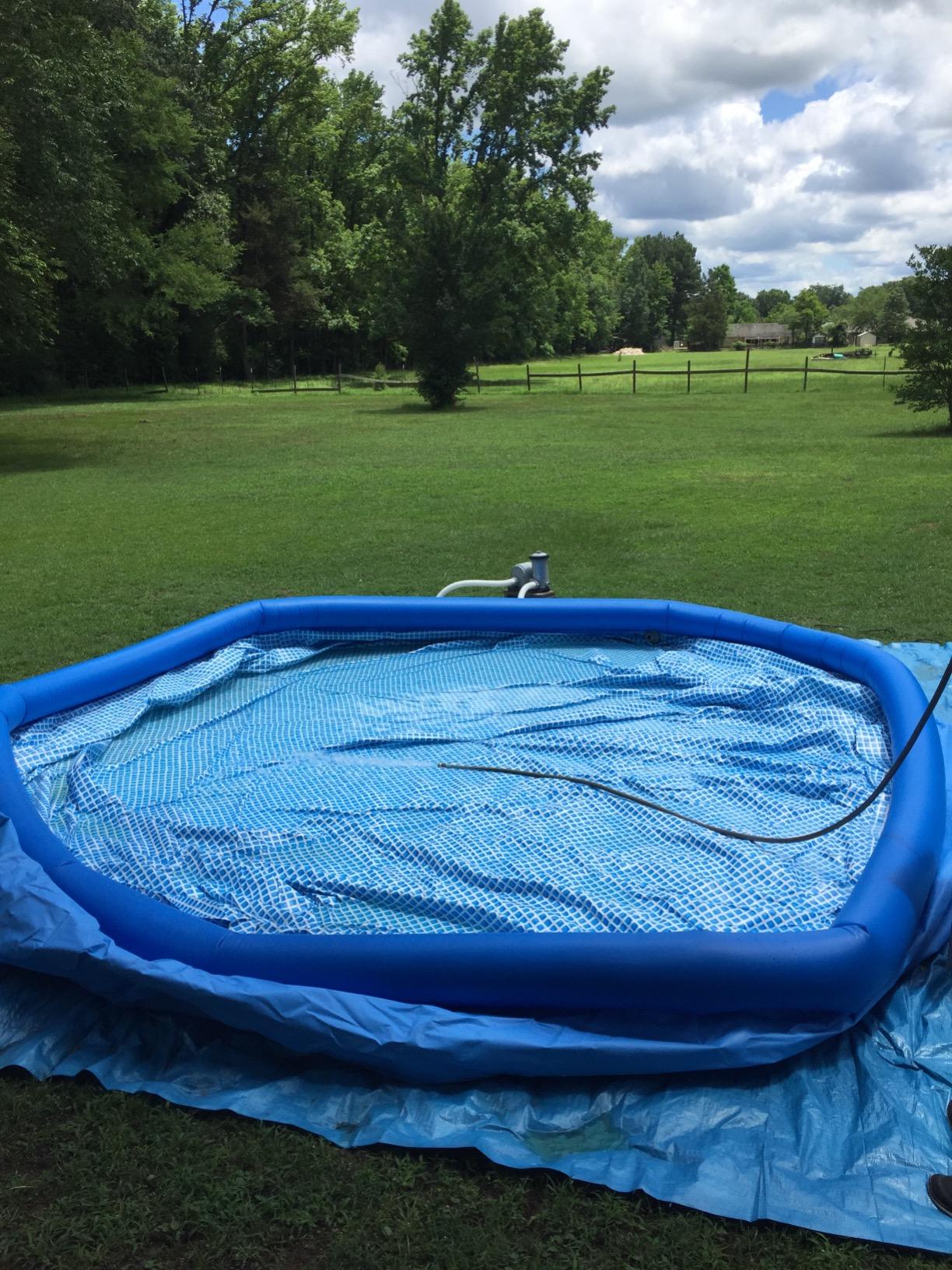 Intex 28167EH Easy Set Inflatable Swimming Pool Set: 15ft x 48in – Includes 1000 GPH Cartridge Filter Pump – Removable Ladder – Pool Cover – Ground Cloth - Customer Photo 2