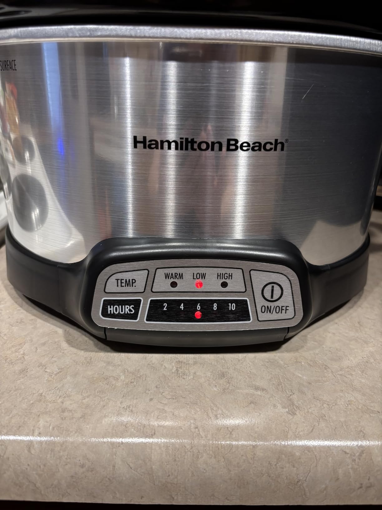 Hamilton Beach 4 Quart Programmable Slow Cooker with Flexible Easy Programming, 5 Cooking Times, Dishwasher-Safe Crock & Lid, Silver (33443) - Customer Photo 1