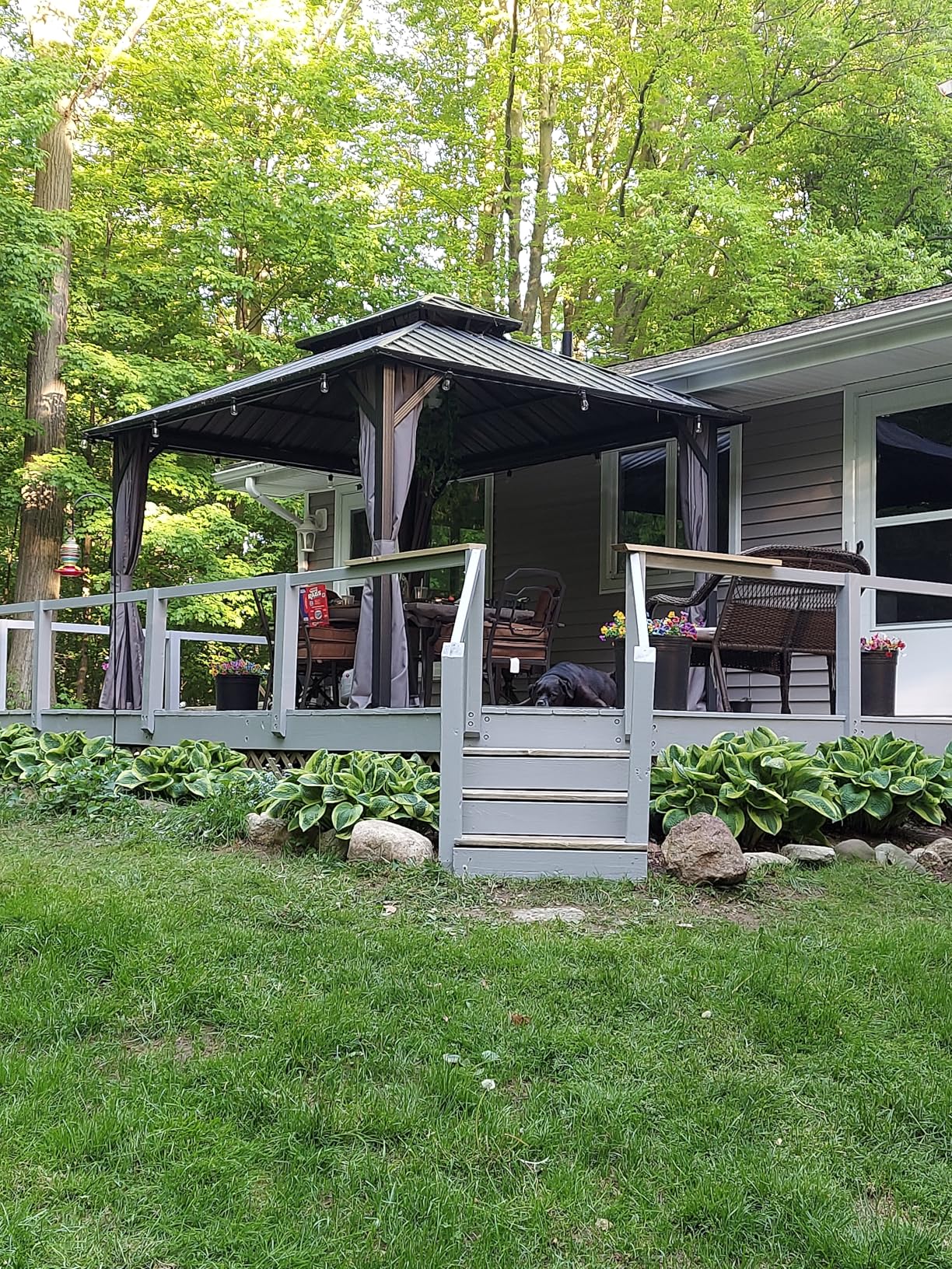 Glidden Porch & Floor 1 gal. White Satin Interior/Exterior Paint with Primer Customer Review Glidden Porch & Floor 1 gal. White Satin Interior/Exterior Paint with Primer - Customer Photo 1