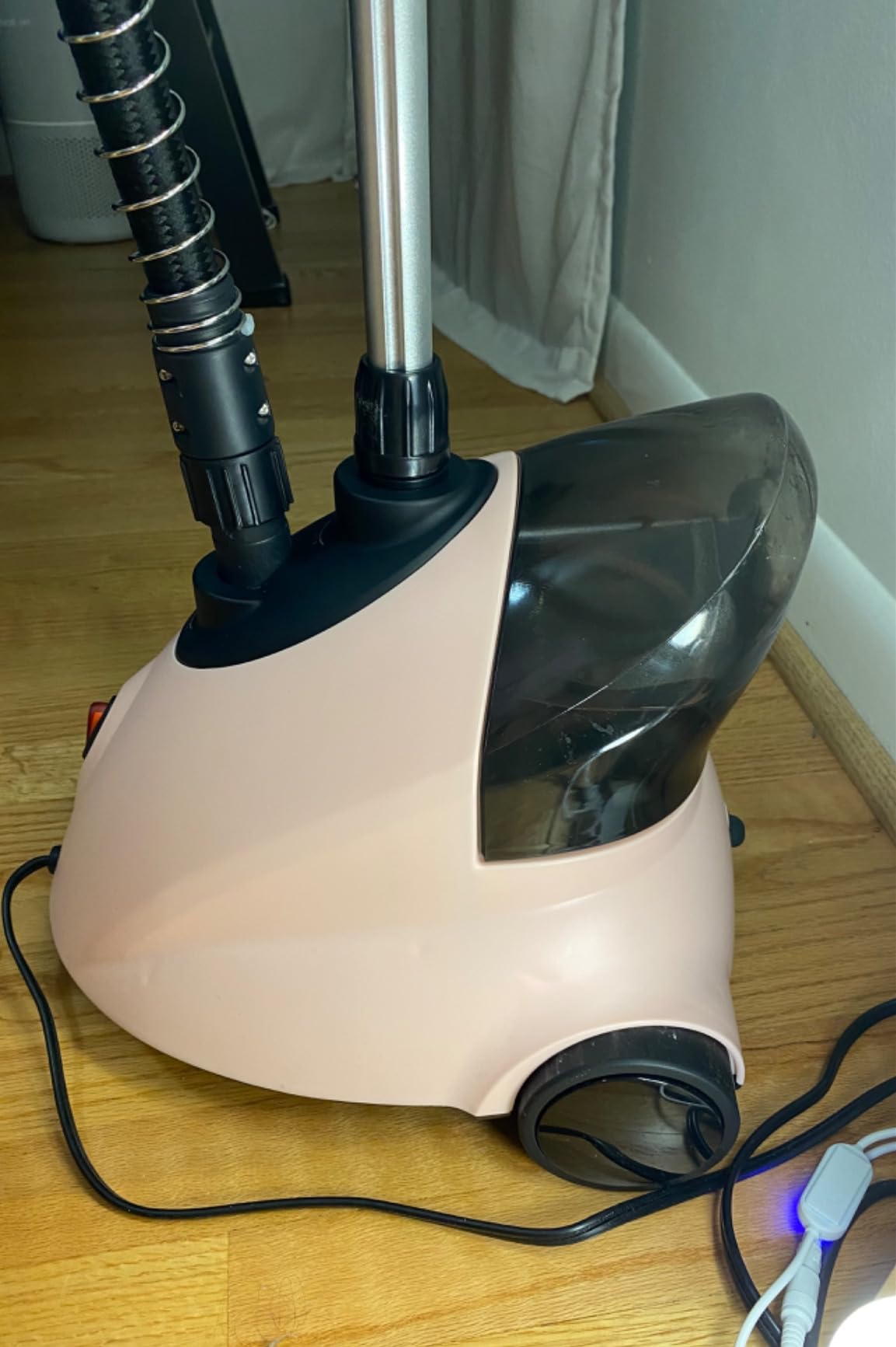 SALAV GS18-DJ Standing Garment Steamer with Roll Wheels for Easy Movement, 1.8L Water Tank for 1 Hour Continuous Steaming, Adjustable Pole for Storage, Includes Descaler Packet, 1500 watts - Customer Photo 2