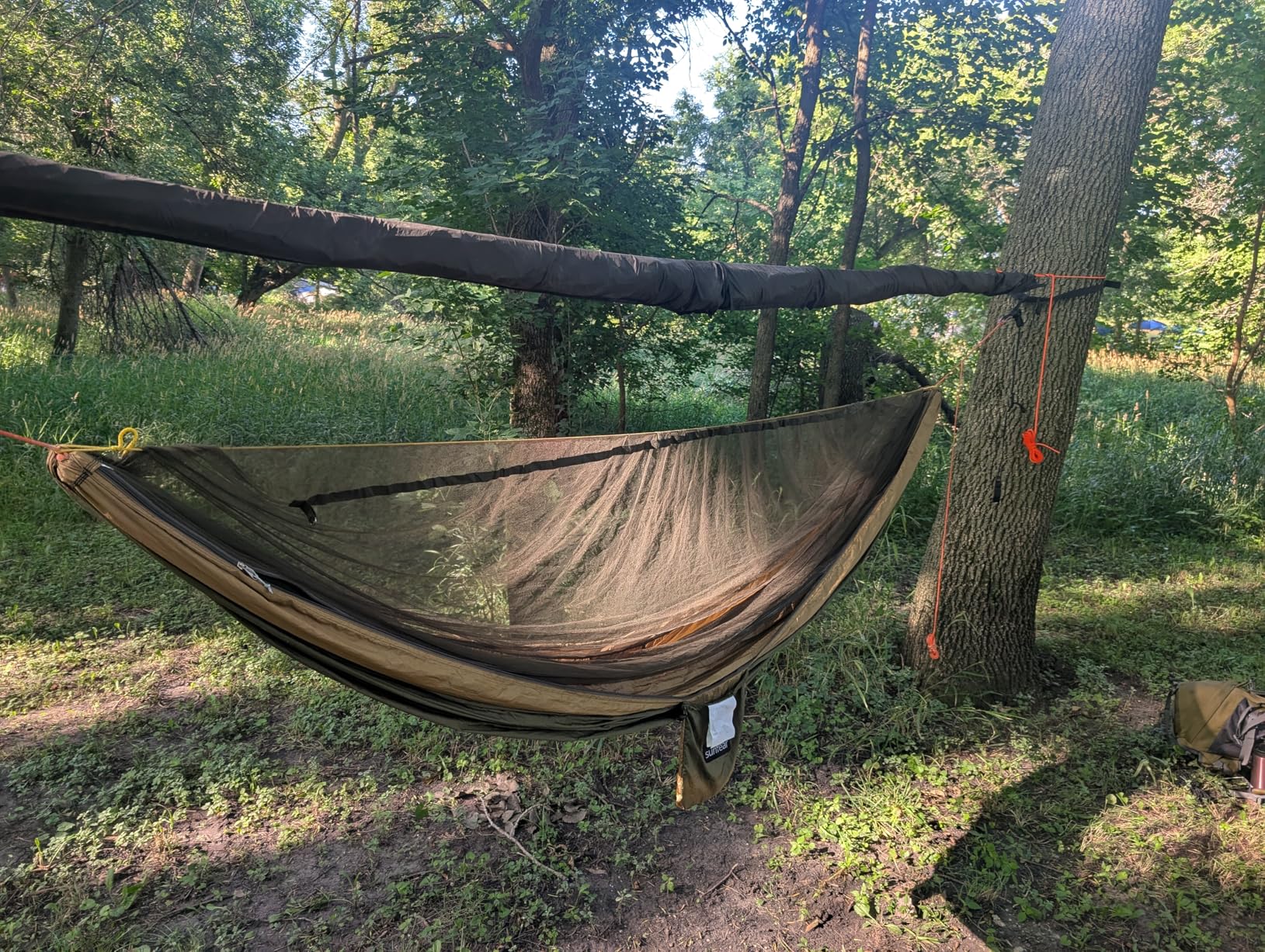 Sunyear Camping Hammock, Portable Single & Double Hammock with Net, 2 Person Hammock Tent with 2 * 10ft Straps, Best for Outdoor Hiking Survival Travel - Customer Photo 2