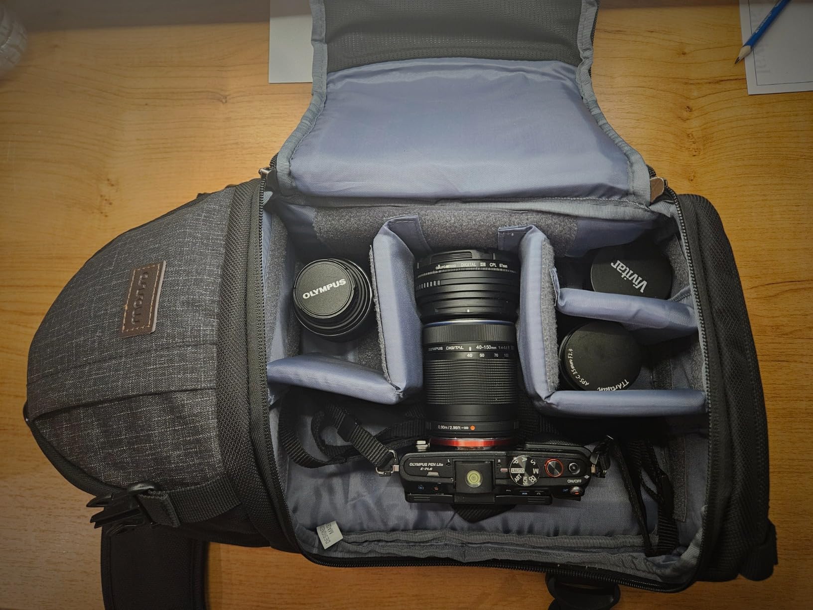 MOSISO Camera Sling Bag, DSLR/SLR/Mirrorless Camera Case Shockproof Photography Camera Backpack with Tripod Holder & Removable Modular Inserts Compatible with Canon/Nikon/Sony/Fuji, Black Customer Review MOSISO Camera Sling Bag, DSLR/SLR/Mirrorless Camera Case Shockproof Photography Camera Backpack with Tripod Holder & Removable Modular Inserts Compatible with Canon/Nikon/Sony/Fuji, Black - Customer Photo 3