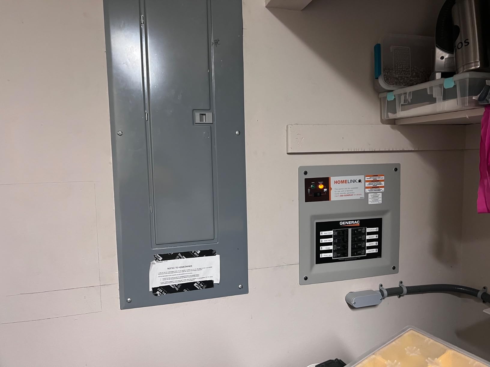 Generac 9854 HomeLink 50-Amp Indoor Pre-Wired Manual Transfer Switch Kit: Seamless Power Transition for Your Home - Customer Photo 1