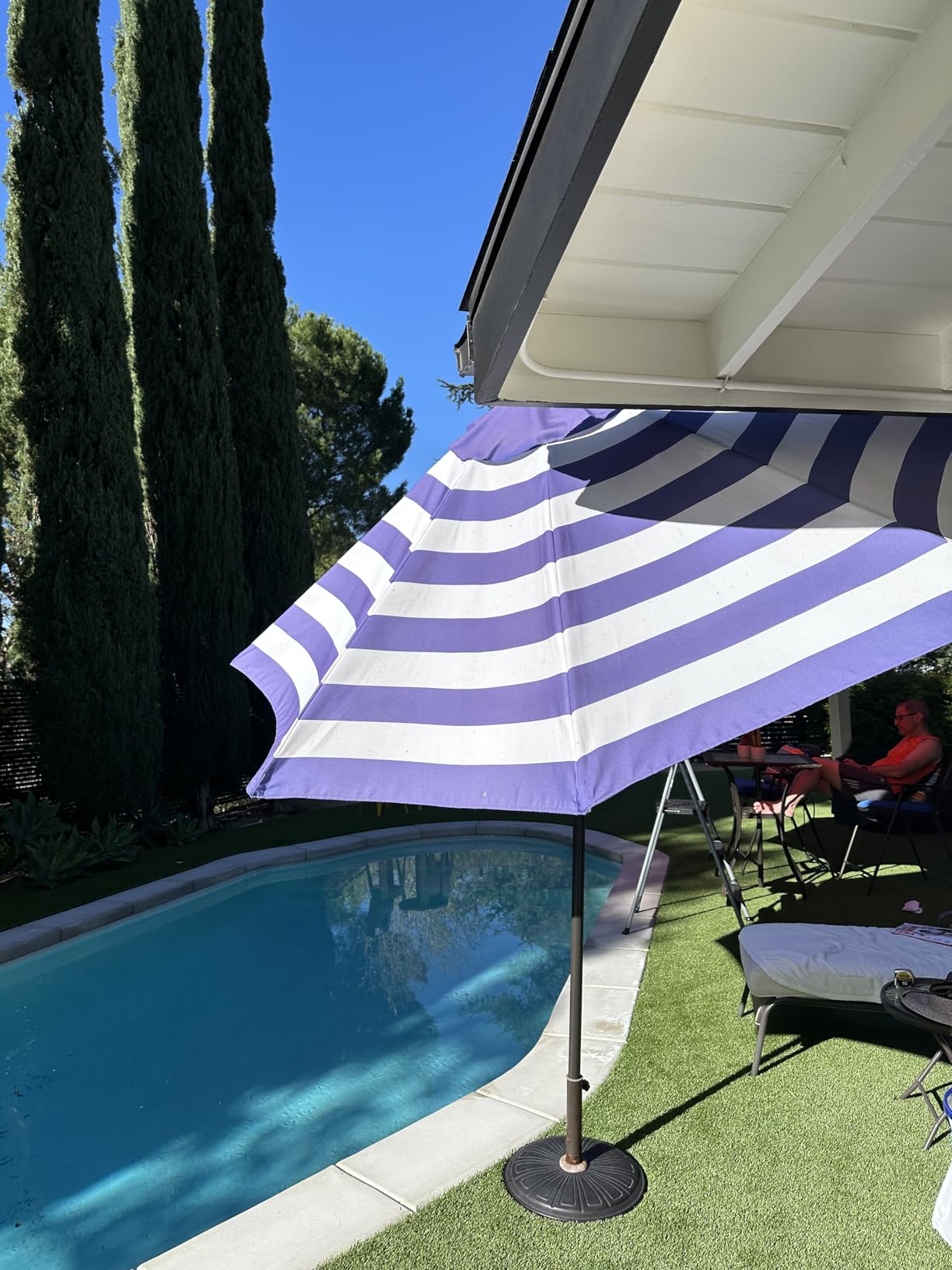 Blissun 9' Outdoor Patio Umbrella, Outdoor Table Umbrella, Yard Umbrella, Market Umbrella with 8 Sturdy Ribs, Push Button Tilt and Crank Customer Review Blissun 9' Outdoor Patio Umbrella, Outdoor Table Umbrella, Yard Umbrella, Market Umbrella with 8 Sturdy Ribs, Push Button Tilt and Crank - Customer Photo 2