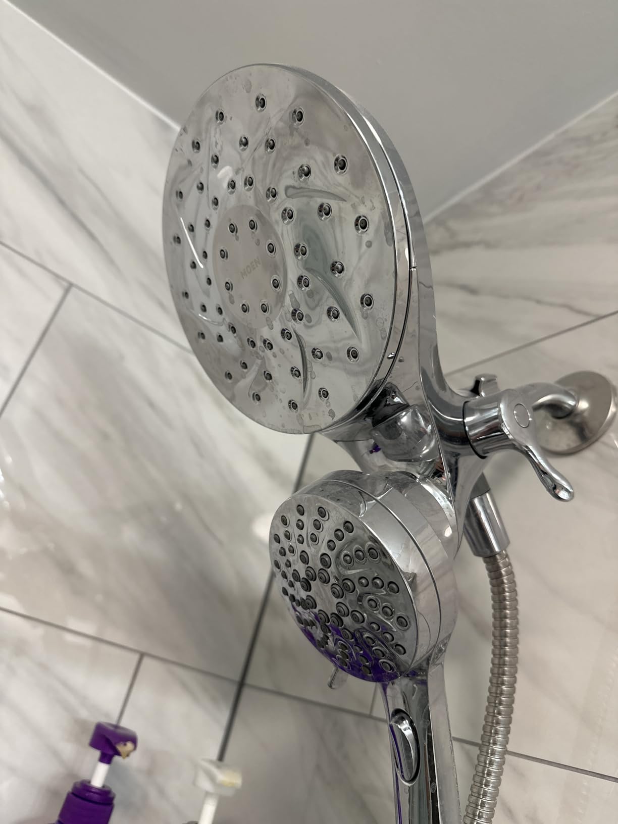 Moen Engage Chrome Magnetix 2-in-1 Combo Rain Showerhead with Detachable Handheld Shower Spray, Featuring Magnetic Docking System, 26009 customer photo 2