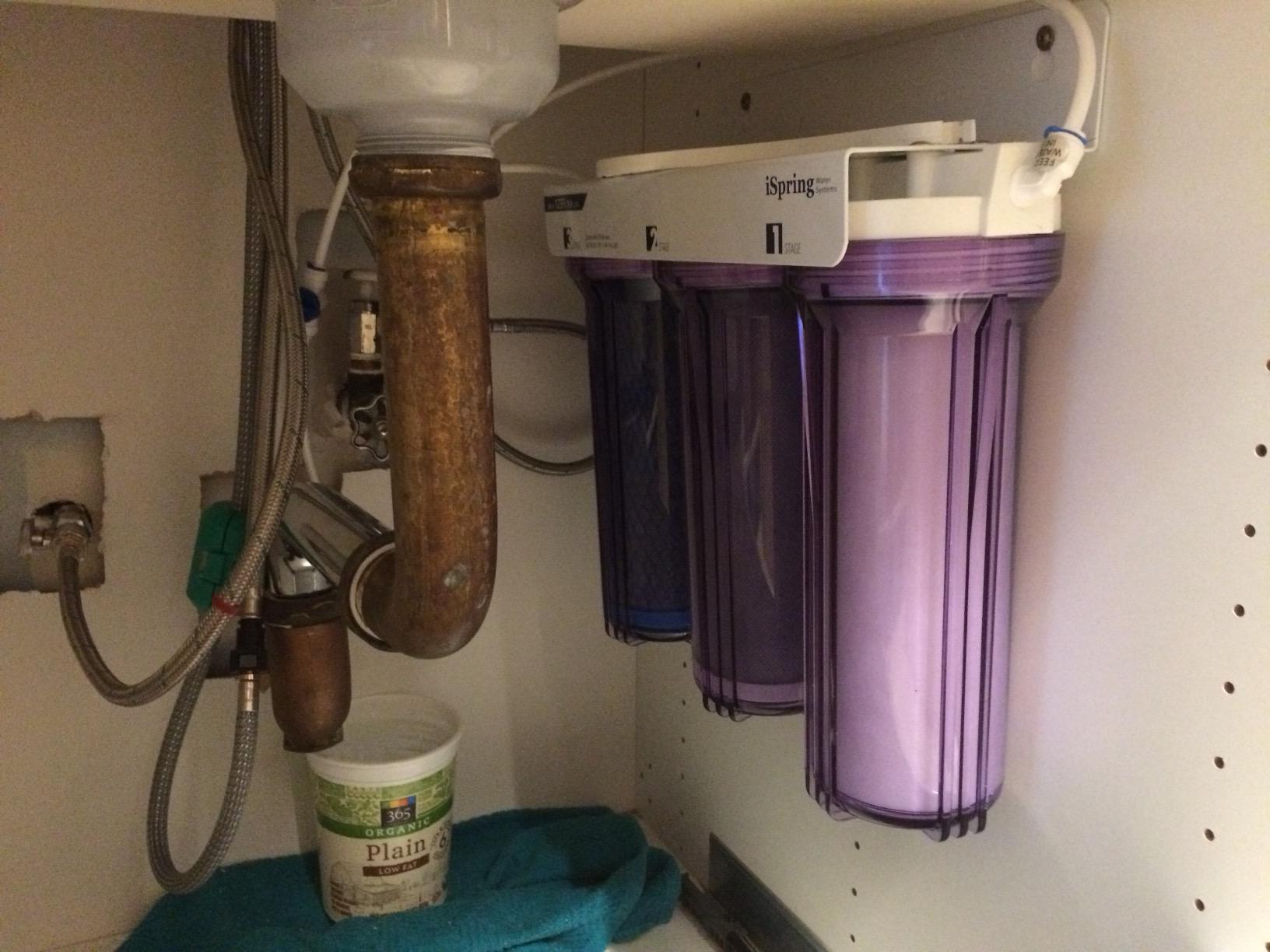 iSpring US31 Water Filtration System for Drinking, NSF Certified 3-Stage Water Filters, Tankless, High Capacity Water Filter System with Brushed Nickel Faucet - Customer Photo 2