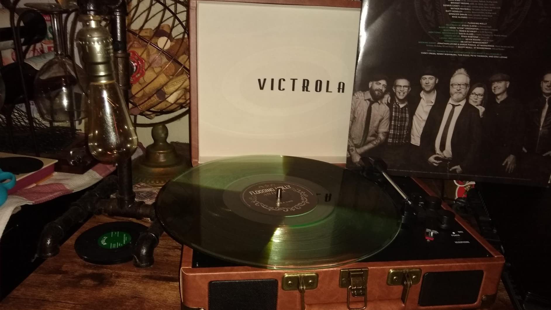Victrola Journey Bluetooth Portable Suitcase Record Player – with Built-in Speakers, 3 Speed Vinyl Record Player, RCA Out, Headphone Jack (Brown) - Customer Photo 2
