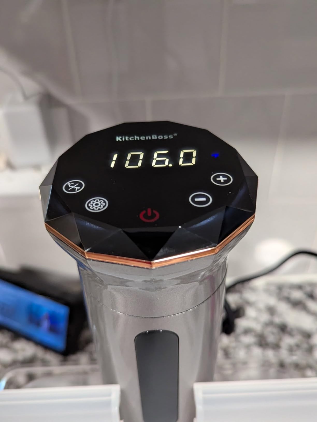 KitchenBoss Sous Vide Cooker Machine: Ultra-quiet 1100 Watt IPX7 Waterproof Water Thermal Immersion Circulator Accurate Temperature Control Digital Display Slow Cooking Sous-vide Customer Review KitchenBoss Sous Vide Cooker Machine: Ultra-quiet 1100 Watt IPX7 Waterproof Water Thermal Immersion Circulator Accurate Temperature Control Digital Display Slow Cooking Sous-vide - Customer Photo 2