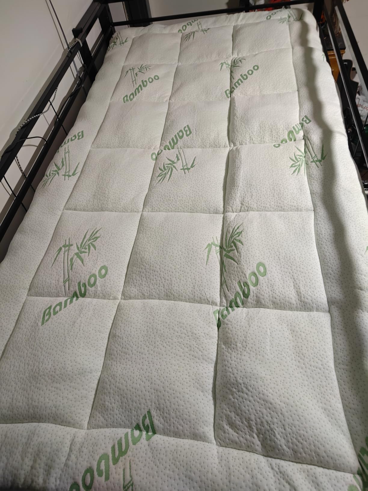 Ultra Soft Queen Size Mattress Topper - Viscose Made from Bamboo Pillow Top Mattress Pad for Back Pain Relief - Naturally Cooling for Hot Sleepers, Green Customer Review Ultra Soft Queen Size Mattress Topper - Viscose Made from Bamboo Pillow Top Mattress Pad for Back Pain Relief - Naturally Cooling for Hot Sleepers, Green - Customer Photo 3