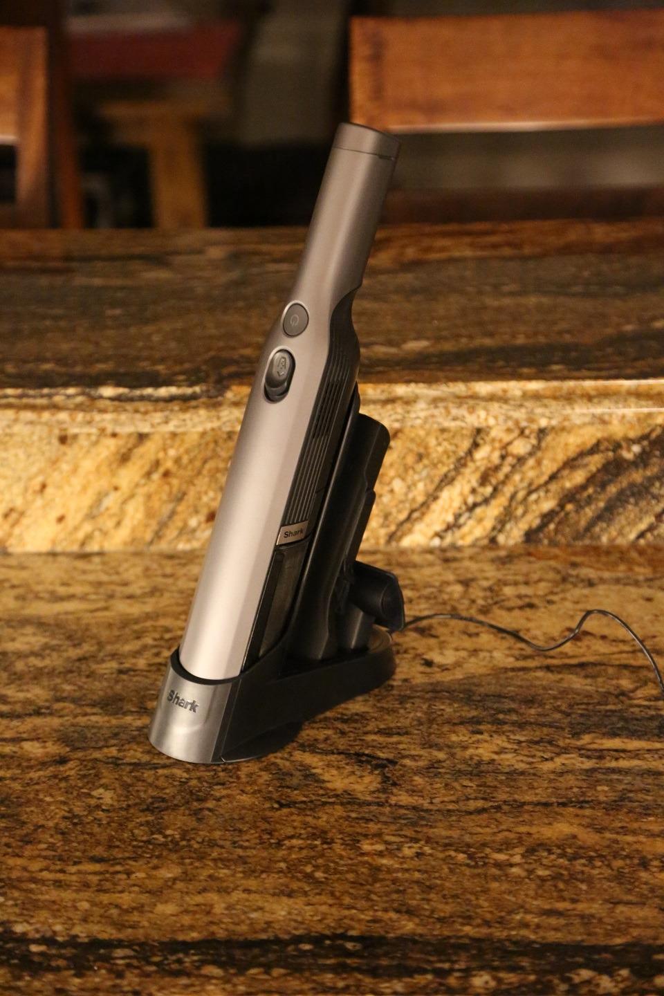 Shark WV201 WANDVAC Handheld Vacuum, Lightweight at 1.4 Pounds with Powerful Suction, Charging Dock, Single Touch Empty and Detachable Dust Cup, Graphite, Slate customer photo 2