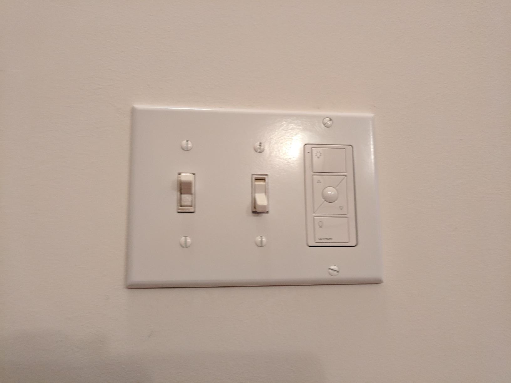 Lutron Caseta Original Smart Dimmer Switch Kit w/ Hub, with Pico Remote, Wallmount Bracket, & Smart Hub, Works with Alexa, Apple Home, Google Home, 3 Way, 150W, No Neutral Req, P-BDG-PKG1W-A - Customer Photo 1