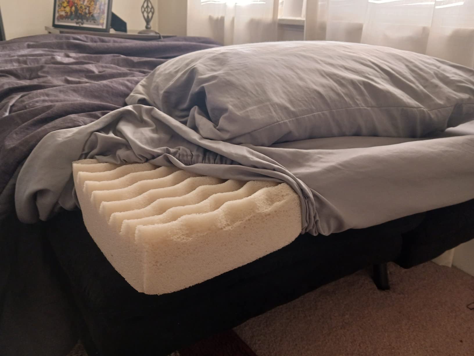Mellow 1.5 Inch 5-Zone Memory Foam Mattress Topper, Calming Aloe Infusion, Dorm Essentials, Full Customer Review Mellow 1.5 Inch 5-Zone Memory Foam Mattress Topper, Calming Aloe Infusion, Dorm Essentials, Full - Customer Photo 2