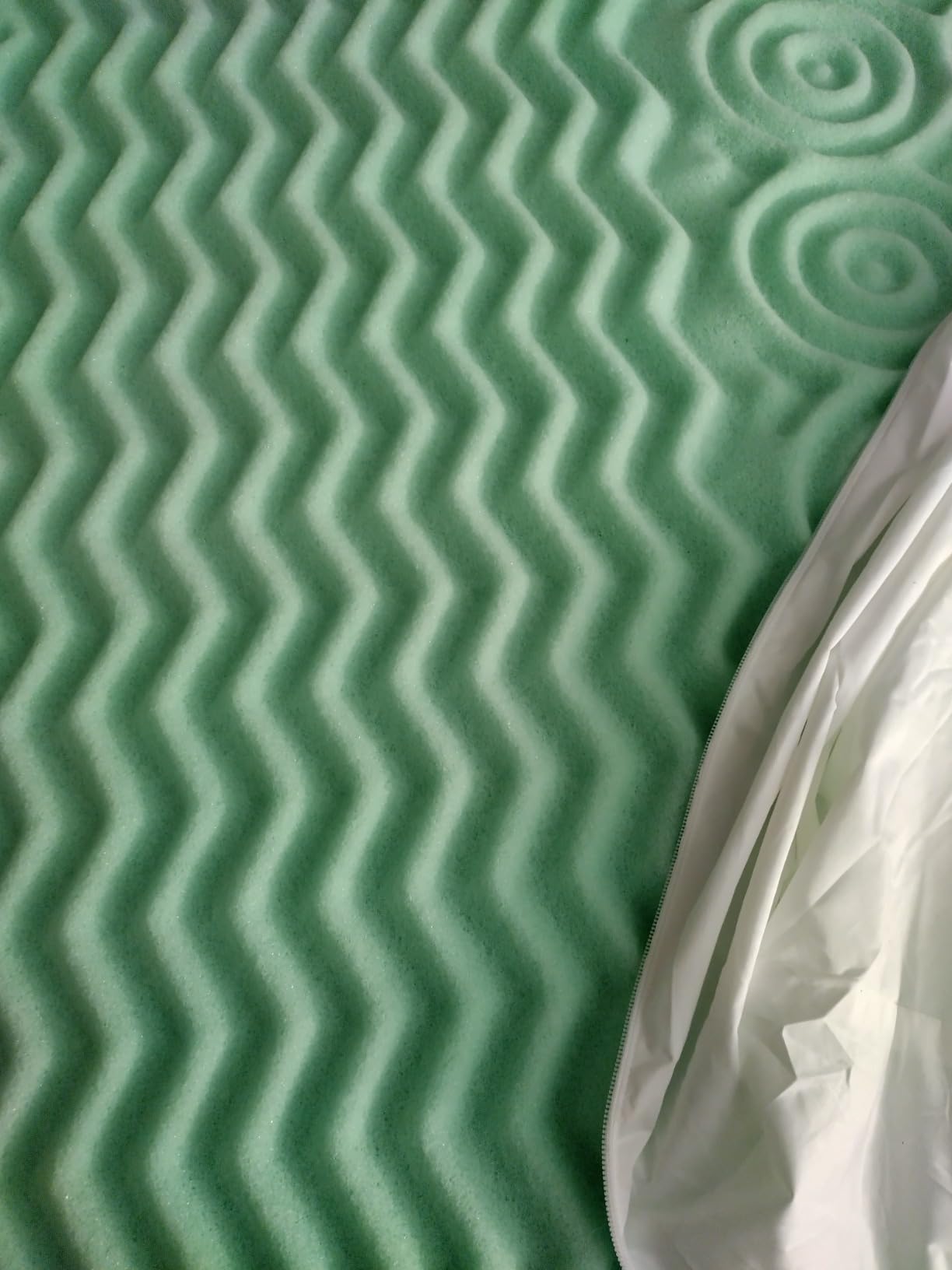 Mellow 1.5 Inch 5-Zone Memory Foam Mattress Topper, Calming Aloe Infusion, Dorm Essentials, Full Customer Review Mellow 1.5 Inch 5-Zone Memory Foam Mattress Topper, Calming Aloe Infusion, Dorm Essentials, Full - Customer Photo 5