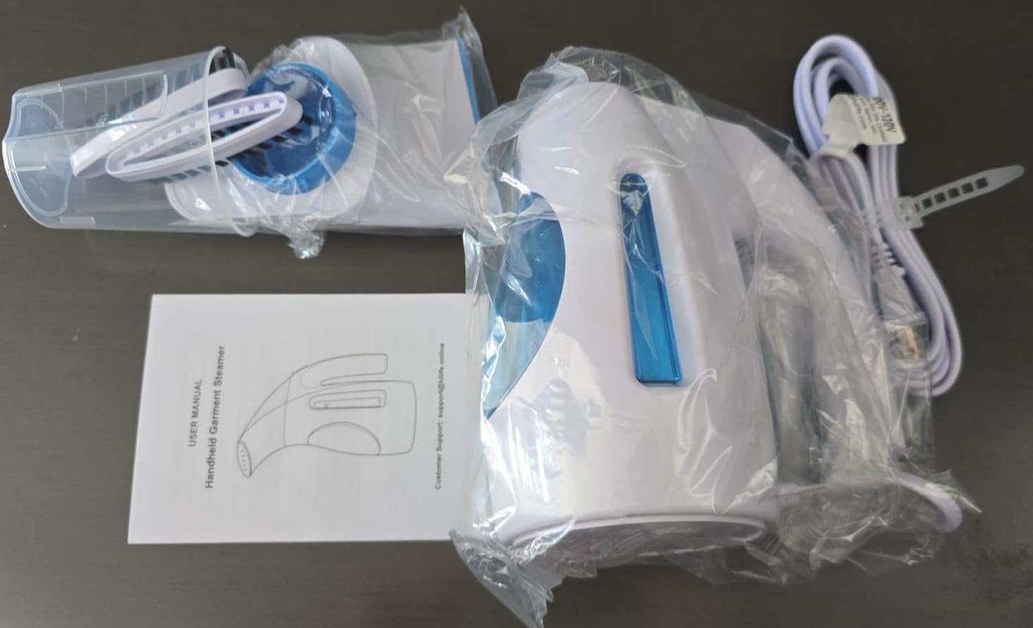 HiLIFE Steamer for Clothes, Portable Handheld Clothing Steamer, 240ml Big Capacity, 700W, Strong Power, Fabric Quick Wrinkle Remover for Home, Office, Travel (ONLY FOR 120V)-Blue - Customer Photo 2