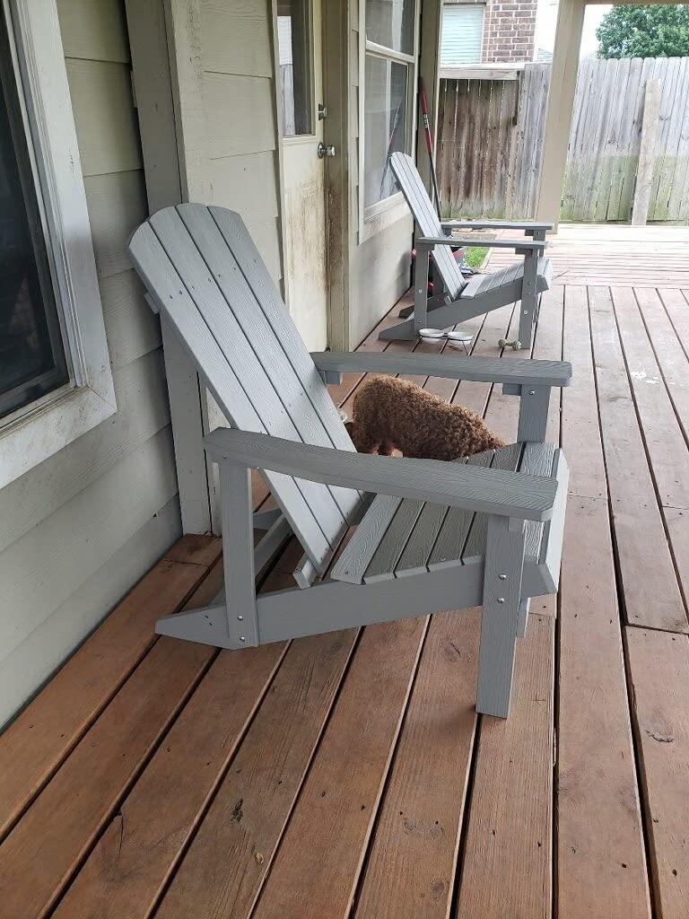 Flash Furniture Charlestown Commercial Grade Indoor/Outdoor Adirondack Chair, Weather Resistant Durable Poly Resin Deck and Patio Seating - Customer Photo 1