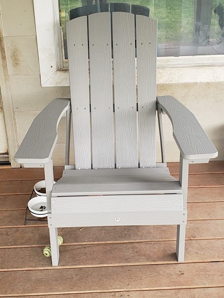 Flash Furniture Charlestown Commercial Grade Indoor/Outdoor Adirondack Chair, Weather Resistant Durable Poly Resin Deck and Patio Seating - Customer Photo 2