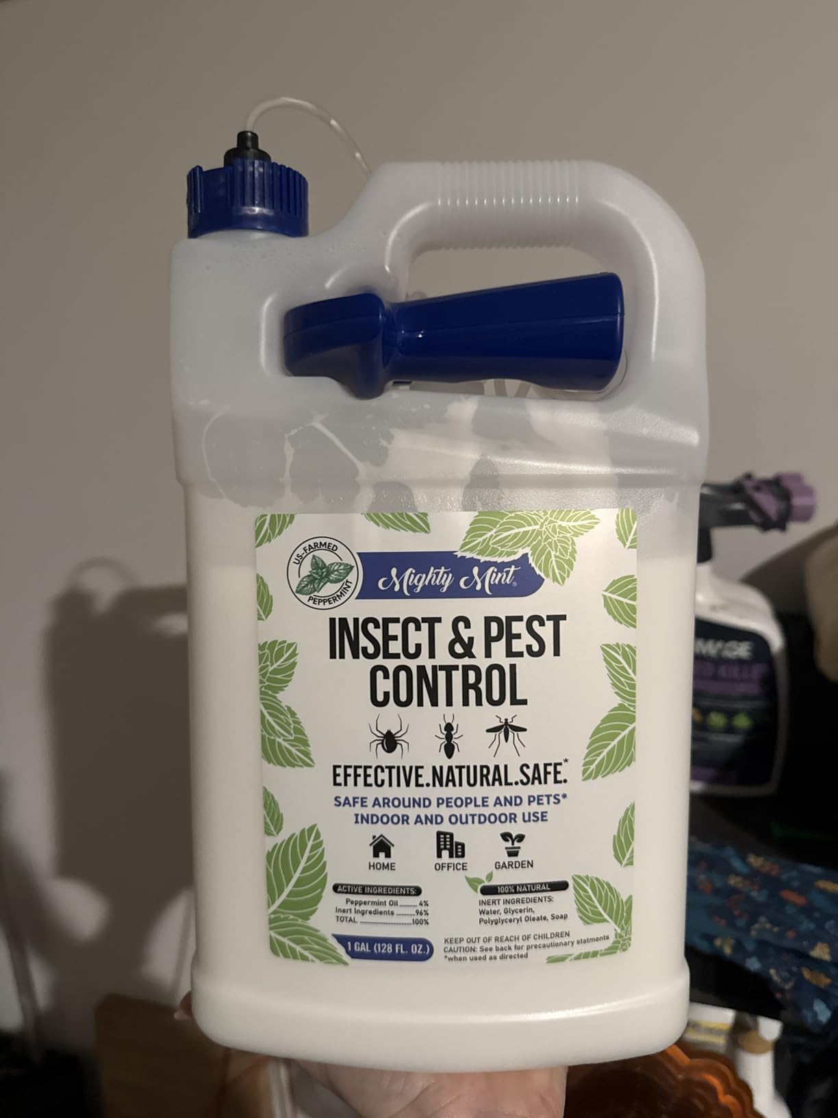 Mighty Mint Peppermint Oil Insect Repellent Spray - Indoor & Outdoor Bug Control for Spiders, Ants, Roaches, and More - Plant-Based, Extra-Strong Formula (16 oz) - Customer Photo 1