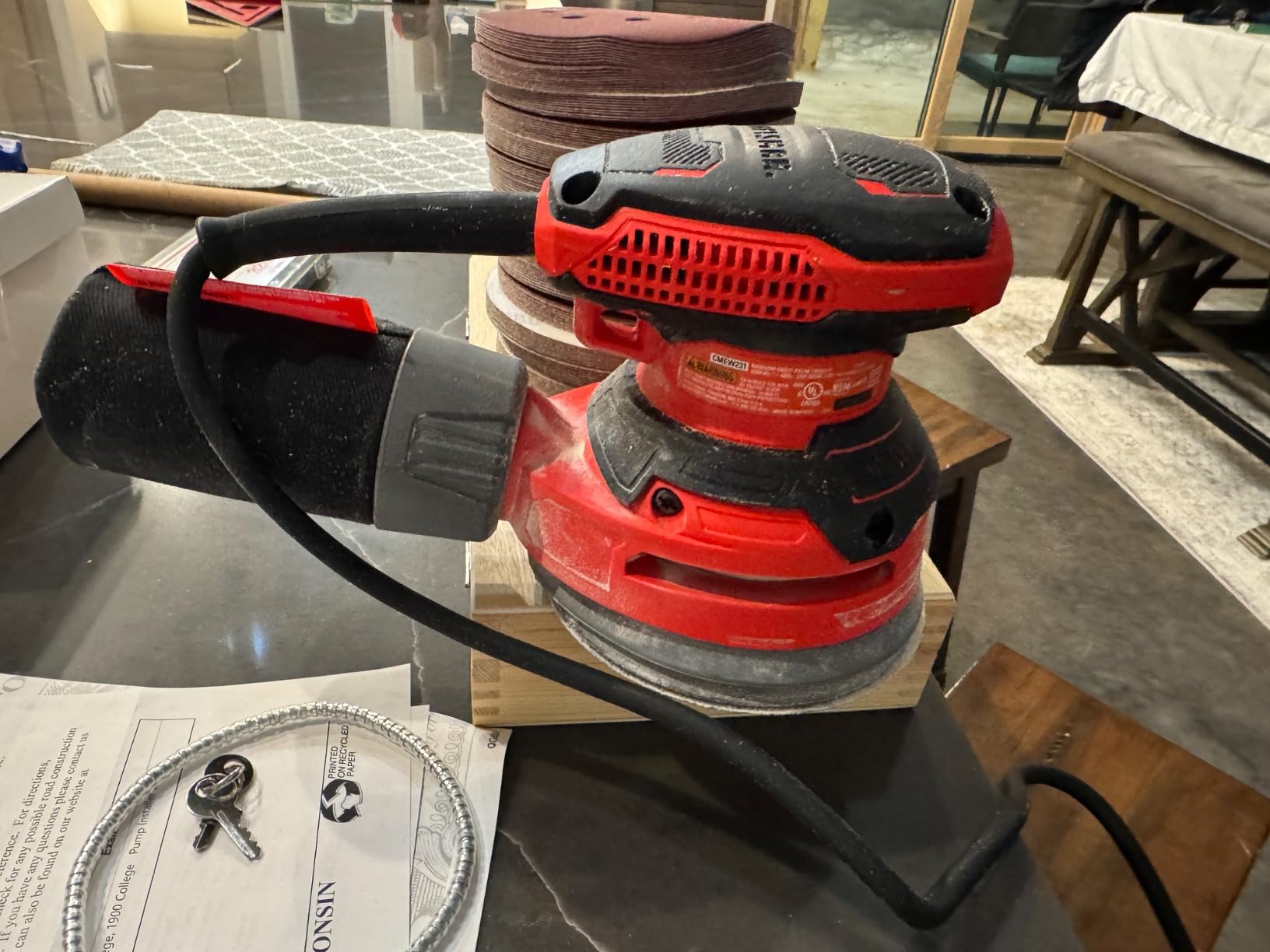 CRAFTSMAN Orbital Sander, 5 inch, 12,000 OPM, 3 Amp, Corded (CMEW231) Customer Review CRAFTSMAN Orbital Sander, 5 inch, 12,000 OPM, 3 Amp, Corded (CMEW231) - Customer Photo 1