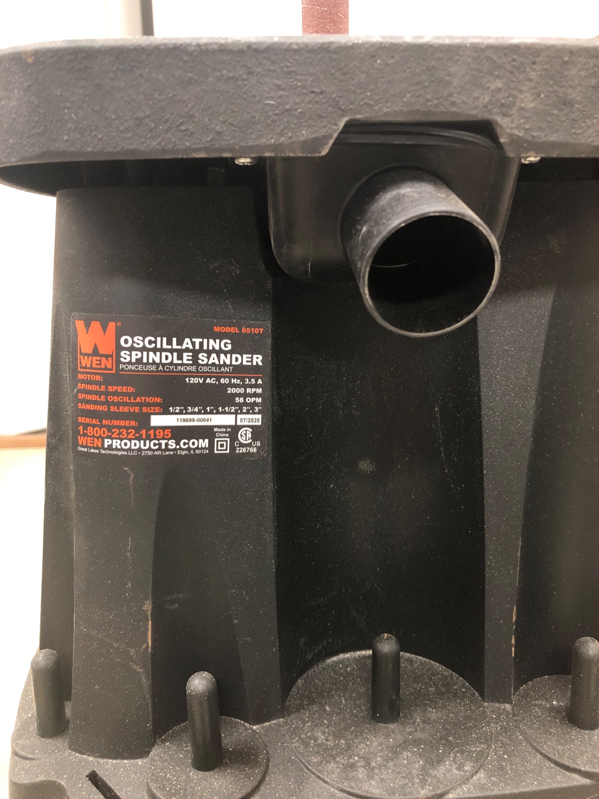 WEN 6510T 3.5 Amp Oscillating Spindle Sander, Black customer photo 2