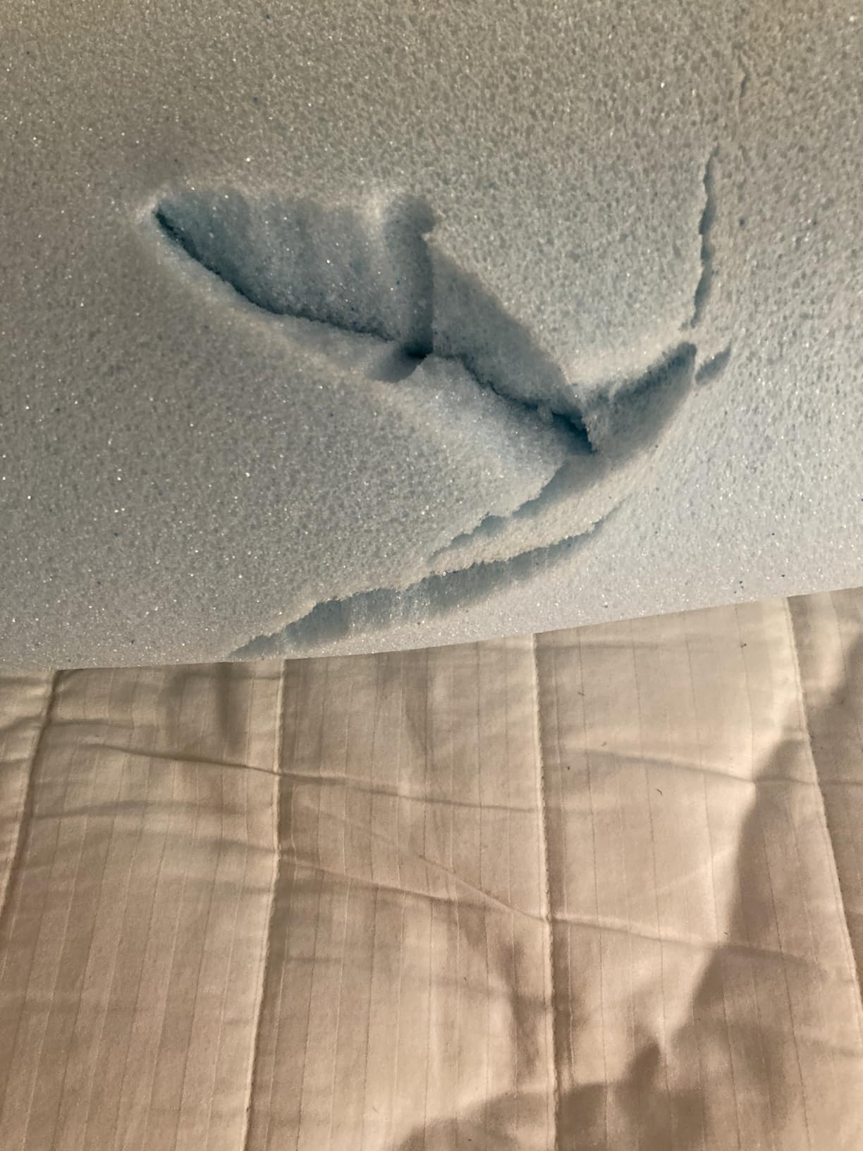 LINENSPA Memory Foam Mattress Topper - 3 Inch Gel Infused Memory Foam - Plush Feel - Cooling and Pressure Relieving - CertiPUR Certified - Dorm Room Essentials - Queen Size Customer Review LINENSPA Memory Foam Mattress Topper - 3 Inch Gel Infused Memory Foam - Plush Feel - Cooling and Pressure Relieving - CertiPUR Certified - Dorm Room Essentials - Queen Size - Customer Photo 5