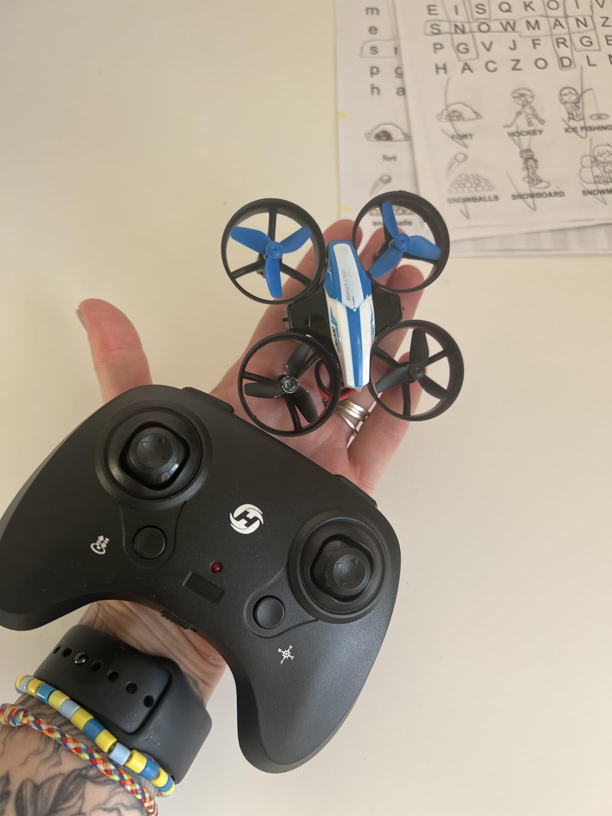 Holy Stone Mini Drone for Kids and Beginners RC Nano Quadcopter Indoor Small Helicopter Plane with Auto Hovering, 3D Flips, Headless Mode and 3 Batteries, HS210 Blue Customer Review Holy Stone Mini Drone for Kids and Beginners RC Nano Quadcopter Indoor Small Helicopter Plane with Auto Hovering, 3D Flips, Headless Mode and 3 Batteries, HS210 Blue - Customer Photo 1