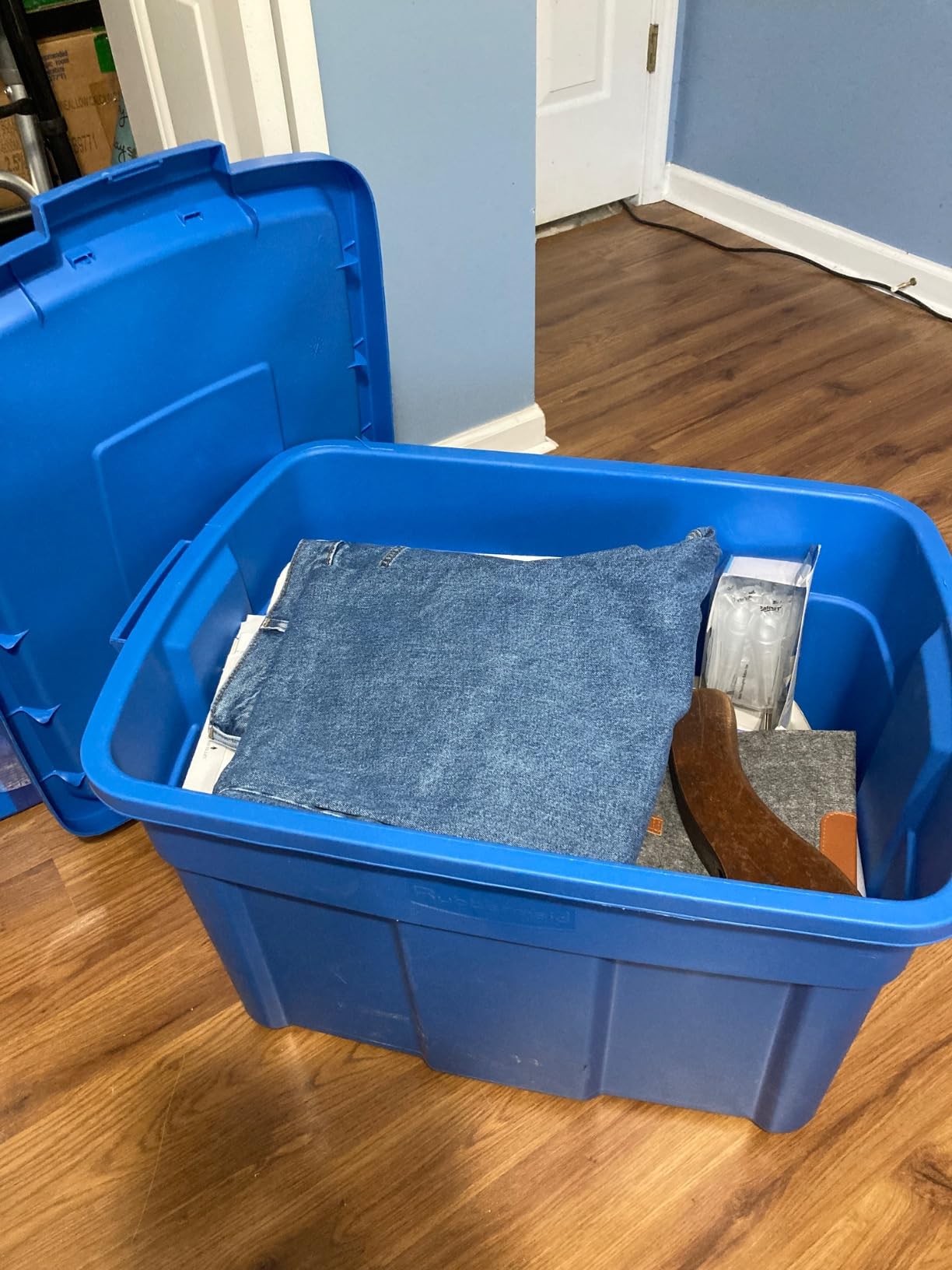 Rubbermaid Cleverstore 71 Qt Clear Storage Bins with Lids, 4-Pack, Stackable, BPA-Free, Made in USA - Customer Photo 2