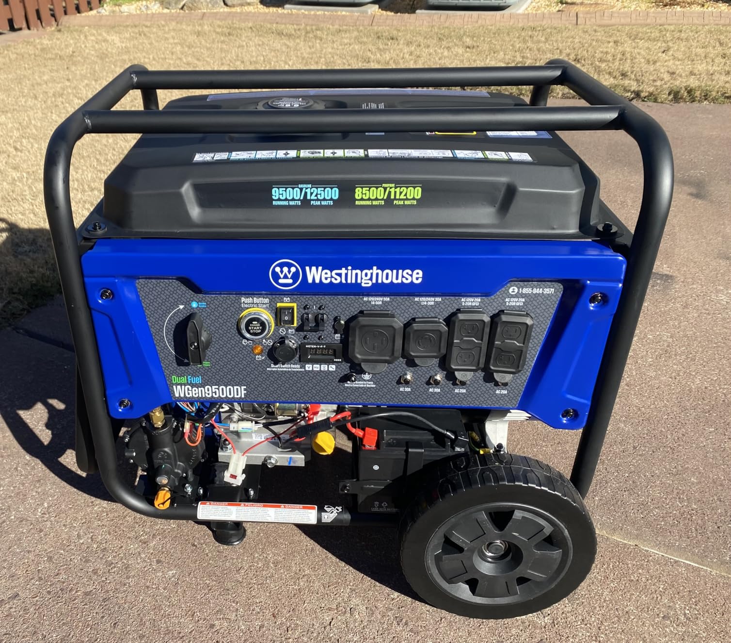 Westinghouse 12500 Watt Dual Fuel Home Backup Portable Generator, Remote Electric Start, Transfer Switch Ready, Gas and Propane Powered - Customer Photo 1