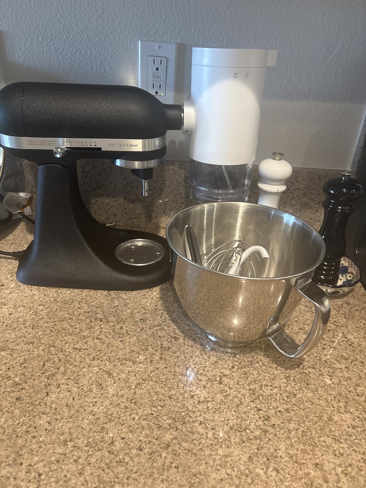 KitchenAid Artisan Mini 3.5 Quart Tilt-Head Stand Mixer - KSM3316X - Cast Iron Black customer photo 2