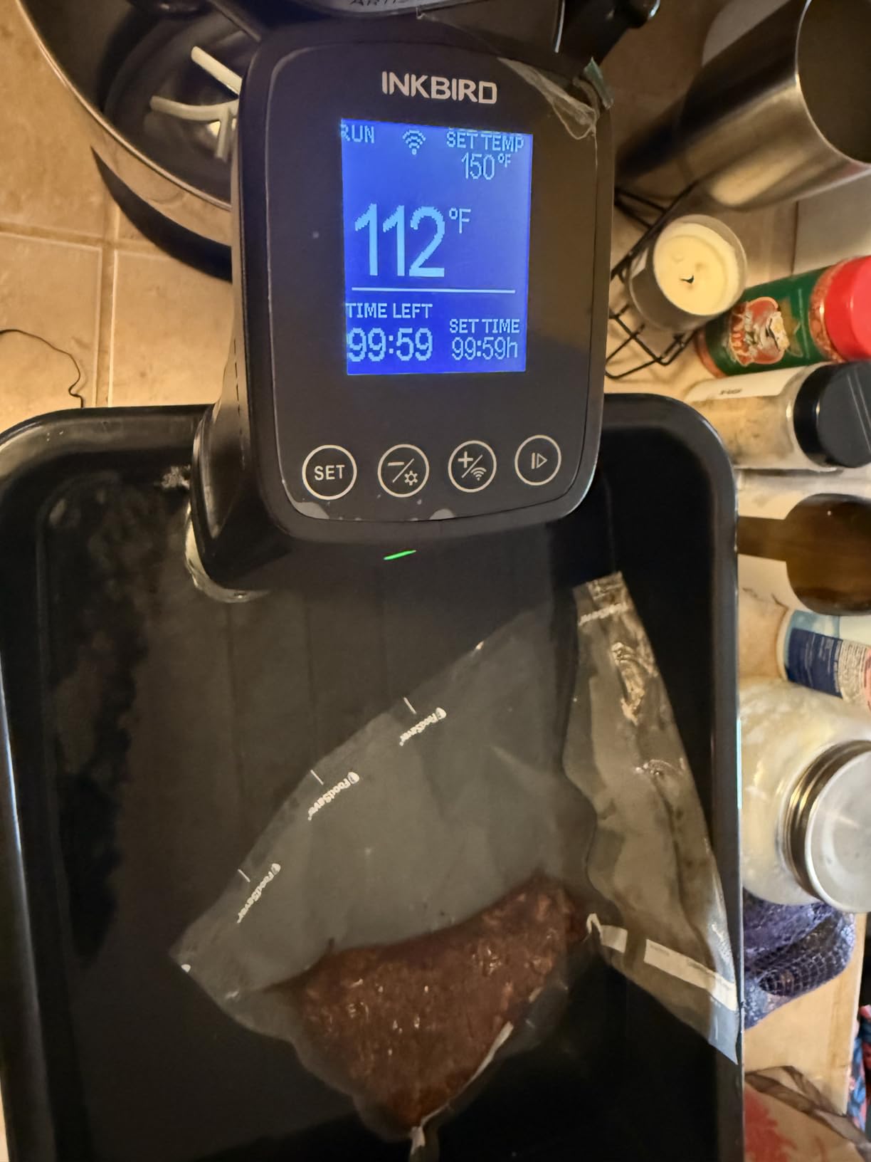 INKBIRD WIFI Sous Vide Cooker ISV-100W, 1000 Watts Sous Vide Machine Immersion Circulator with 14 Preset Recipes on APP & Calibration Function, Thermal Immersion, Fast-Heating with Timer Customer Review INKBIRD WIFI Sous Vide Cooker ISV-100W, 1000 Watts Sous Vide Machine Immersion Circulator with 14 Preset Recipes on APP & Calibration Function, Thermal Immersion, Fast-Heating with Timer - Customer Photo 1