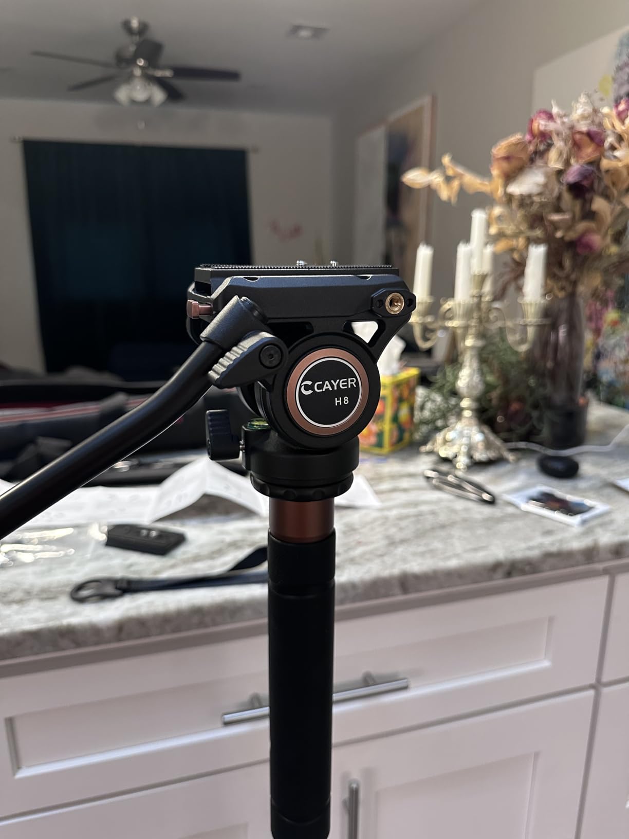 Cayer Monopod Camera Stand, Carbon Fiber Telescopic Monopods Kit with Video Fluid Head and Folding Support Base, 1 Extra Sliding Plate, for DSLR Video Cameras & Camcorders, CF34, 72 Inch Customer Review Cayer Monopod Camera Stand, Carbon Fiber Telescopic Monopods Kit with Video Fluid Head and Folding Support Base, 1 Extra Sliding Plate, for DSLR Video Cameras & Camcorders, CF34, 72 Inch - Customer Photo 1