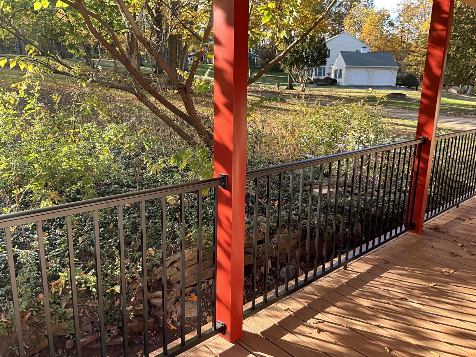 Weatherables 36 in. H x 8 ft. W Stanford Deck Railing Kit – Aluminum Porch & Balcony Railing Kit with Black Powder-Coated Finish, Adjustable Outdoor Hand Rail System - Customer Photo 2