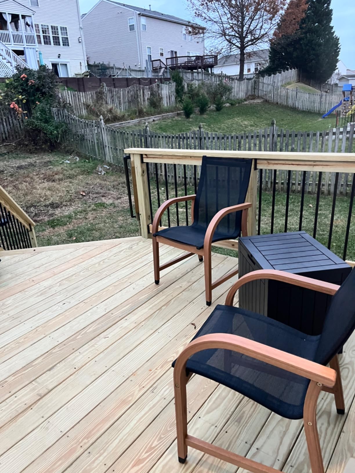 Amazonia Franklin 9-Piece Rectangular Extendable Patio Dining Set Teak Finish and Weather-Net Technology Ideal for Outdoors and Indoors Customer Review Amazonia Franklin 9-Piece Rectangular Extendable Patio Dining Set Teak Finish and Weather-Net Technology Ideal for Outdoors and Indoors - Customer Photo 2