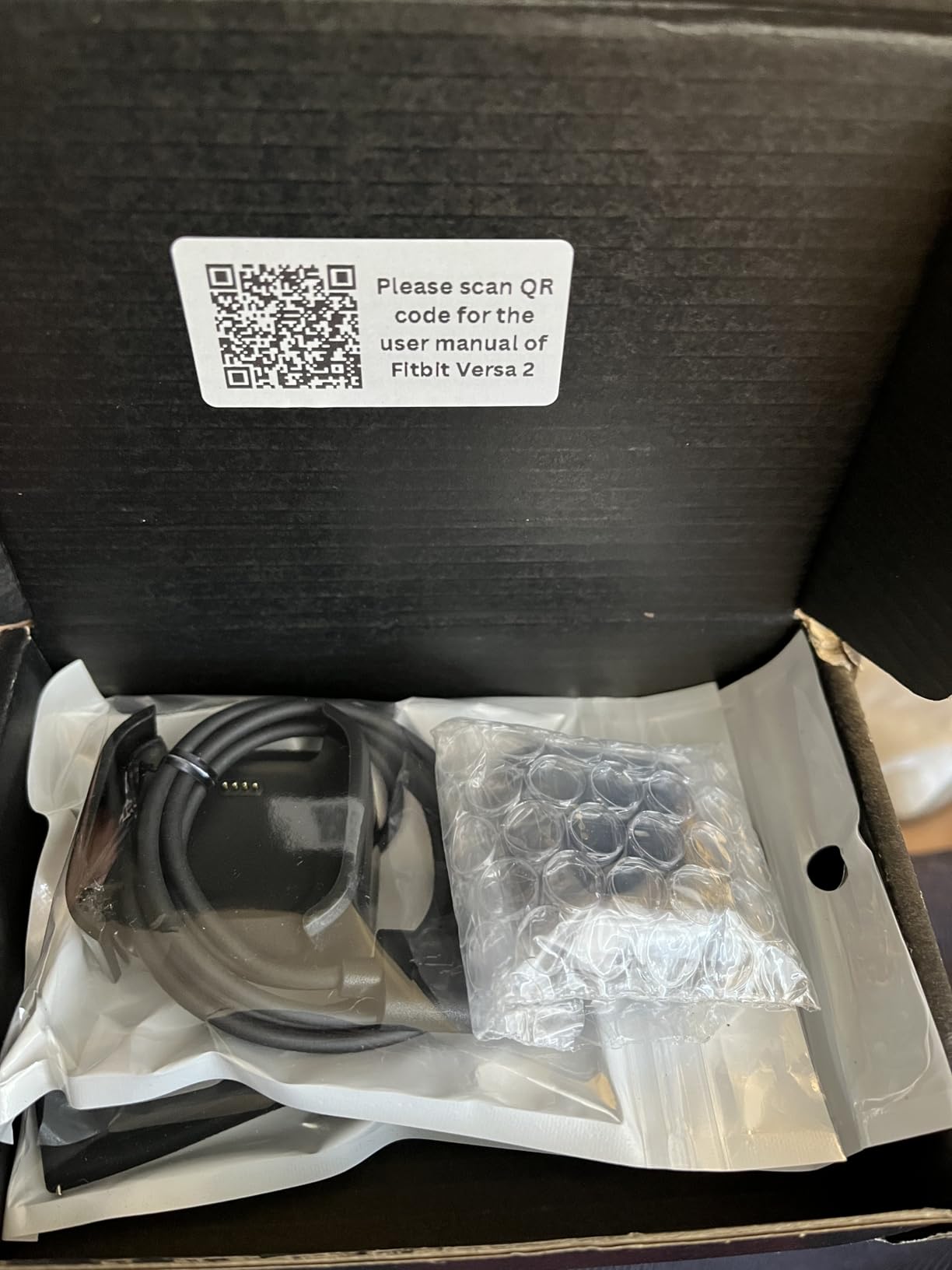 Fitbit Versa 2 Health & Fitness Smartwatch with Heart Rate, Music, Alexa Built-in, Sleep & Swim Tracking, Black/Carbon, One Size (S & L Bands Included) (Renewed) - Customer Photo 2