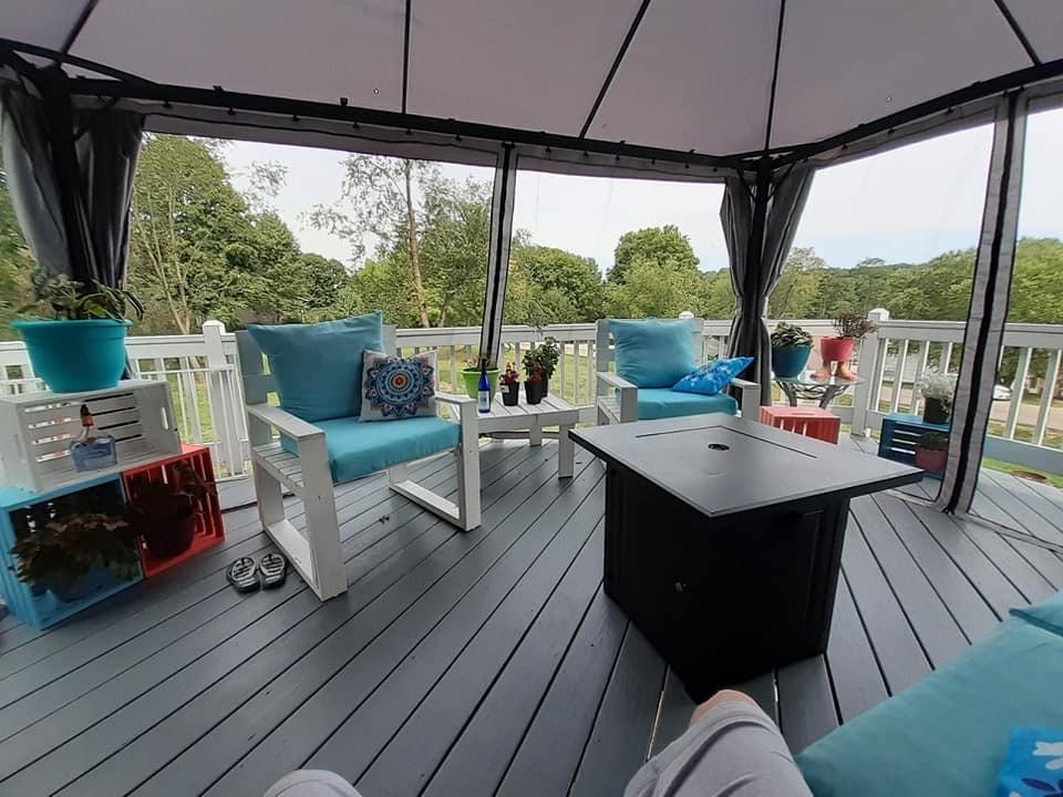 Grand Patio 10x13 Ft Outdoor Gazebo with Mosquito Netting and Curtains, Sturdy Straight Leg Tent Soft Top for Patios, Deck, Backyard customer photo 2