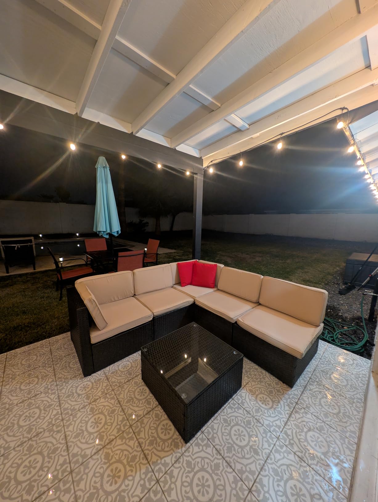 Vongrasig 6 Pieces Outdoor Patio Furniture Set, PE Wicker Rattan Sectional Sofa Small Patio Conversation Sets with Coffee Table for Garden, Backyard, Poolside (Beige) Customer Review Vongrasig 6 Pieces Outdoor Patio Furniture Set, PE Wicker Rattan Sectional Sofa Small Patio Conversation Sets with Coffee Table for Garden, Backyard, Poolside (Beige) - Customer Photo 1