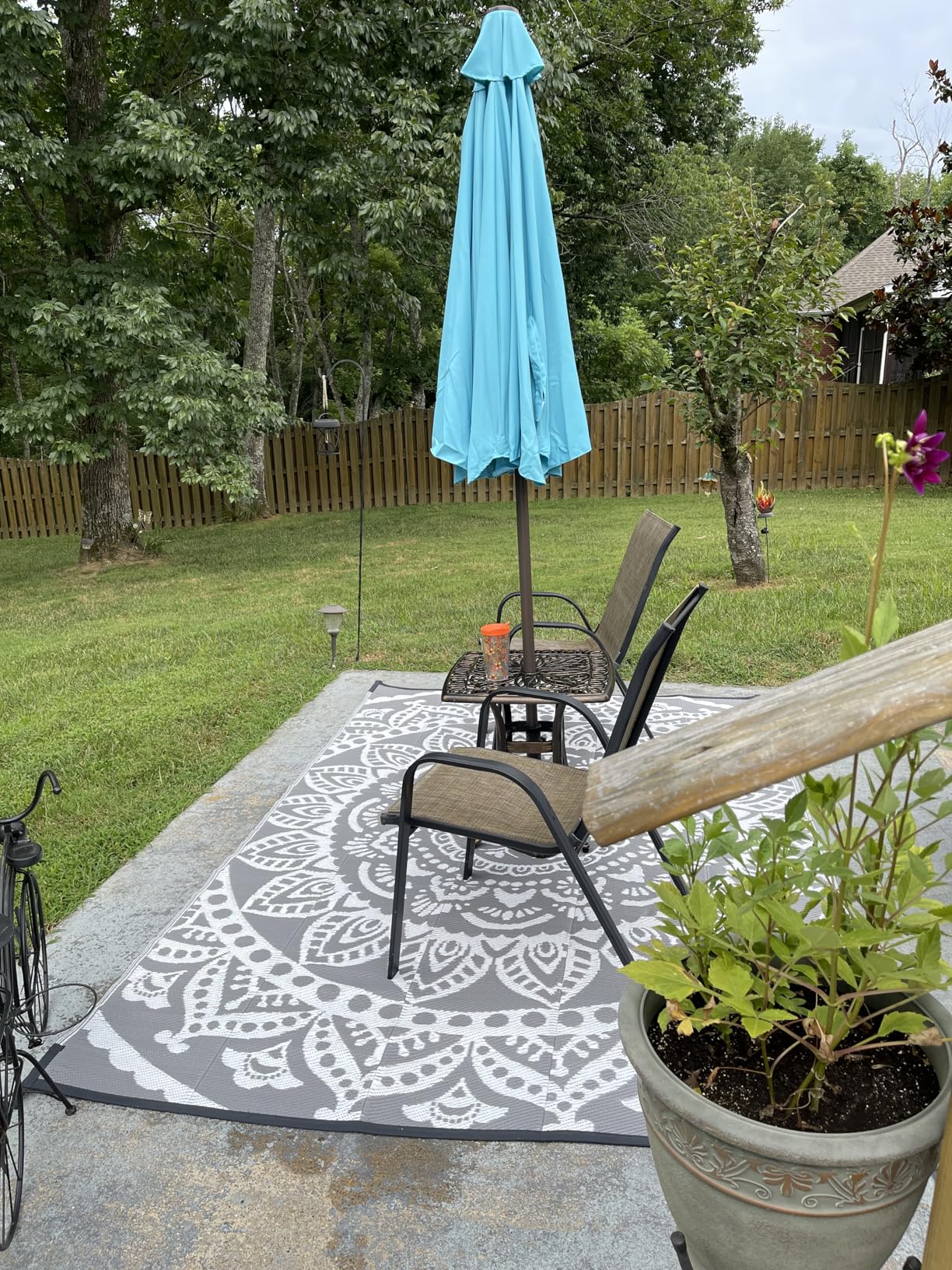 ABCCANOPY 10ft Scalloped Patio Umbrella, Outdoor Table Umbrella with Tilt and Crank, Fiberglass Ribs Deck Umbrella for Patio, Pool, Garden, Picnic (Brown) Customer Review ABCCANOPY 10ft Scalloped Patio Umbrella, Outdoor Table Umbrella with Tilt and Crank, Fiberglass Ribs Deck Umbrella for Patio, Pool, Garden, Picnic (Brown) - Customer Photo 1