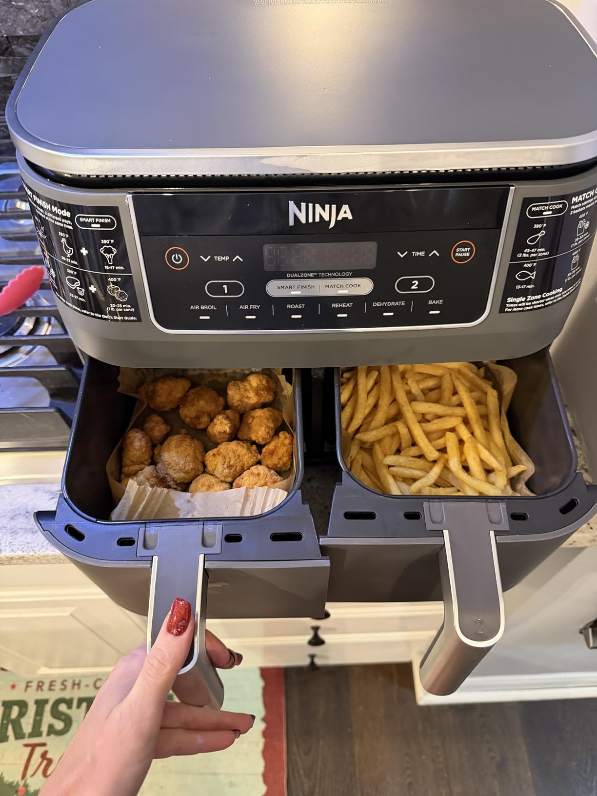Ninja DZ201 Foodi 8 Quart 6-in-1 DualZone 2-Basket Air Fryer Customer Review Ninja DZ201 Foodi 8 Quart 6-in-1 DualZone 2-Basket Air Fryer - Customer Photo 1