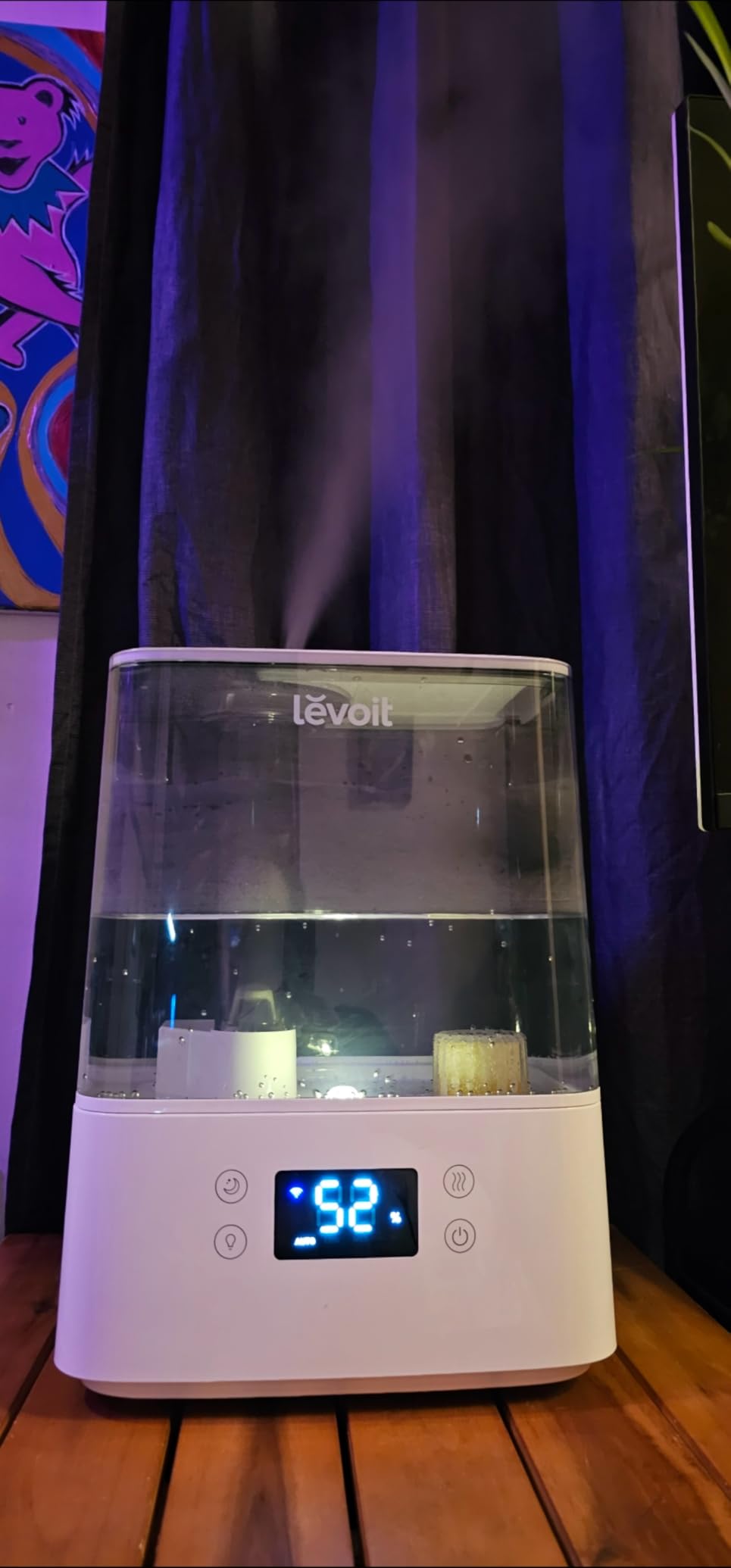 LEVOIT Humidifiers for Bedroom Large Room Home, (6L) Cool Mist Top Fill Essential Oil Diffuser for Baby & Plants, Smart App & Voice Control, Rapid Humidification & Auto Mode - Quiet Sleep Mode, Gray customer photo 1