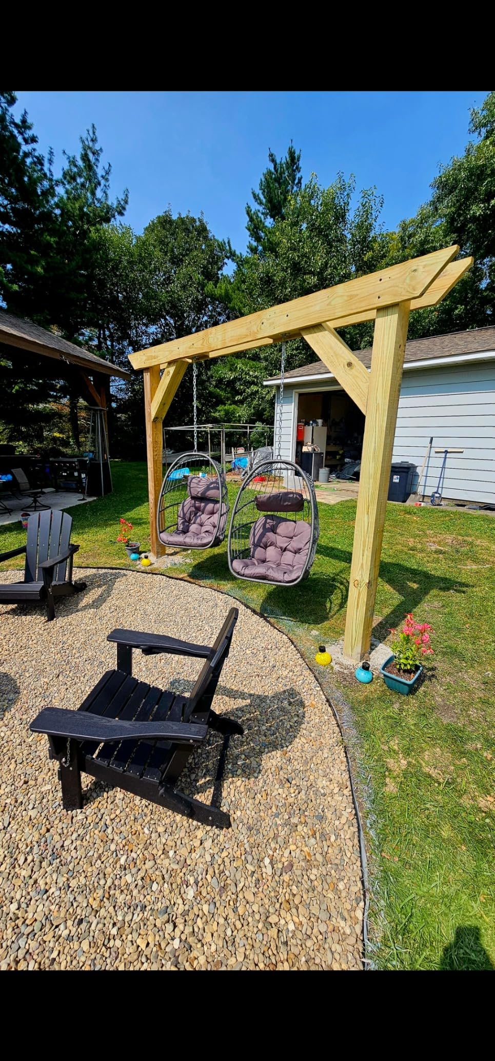 Brafab Wicker Rattan Hammock Egg Hanging Chair with Chain, Rusty Resistant Aluminum Frame and UV Cushion, Indoor Outdoor Bedroom Patio Porch Folding Camping Chair(Without Stand) Customer Review Brafab Wicker Rattan Hammock Egg Hanging Chair with Chain, Rusty Resistant Aluminum Frame and UV Cushion, Indoor Outdoor Bedroom Patio Porch Folding Camping Chair(Without Stand) - Customer Photo 2