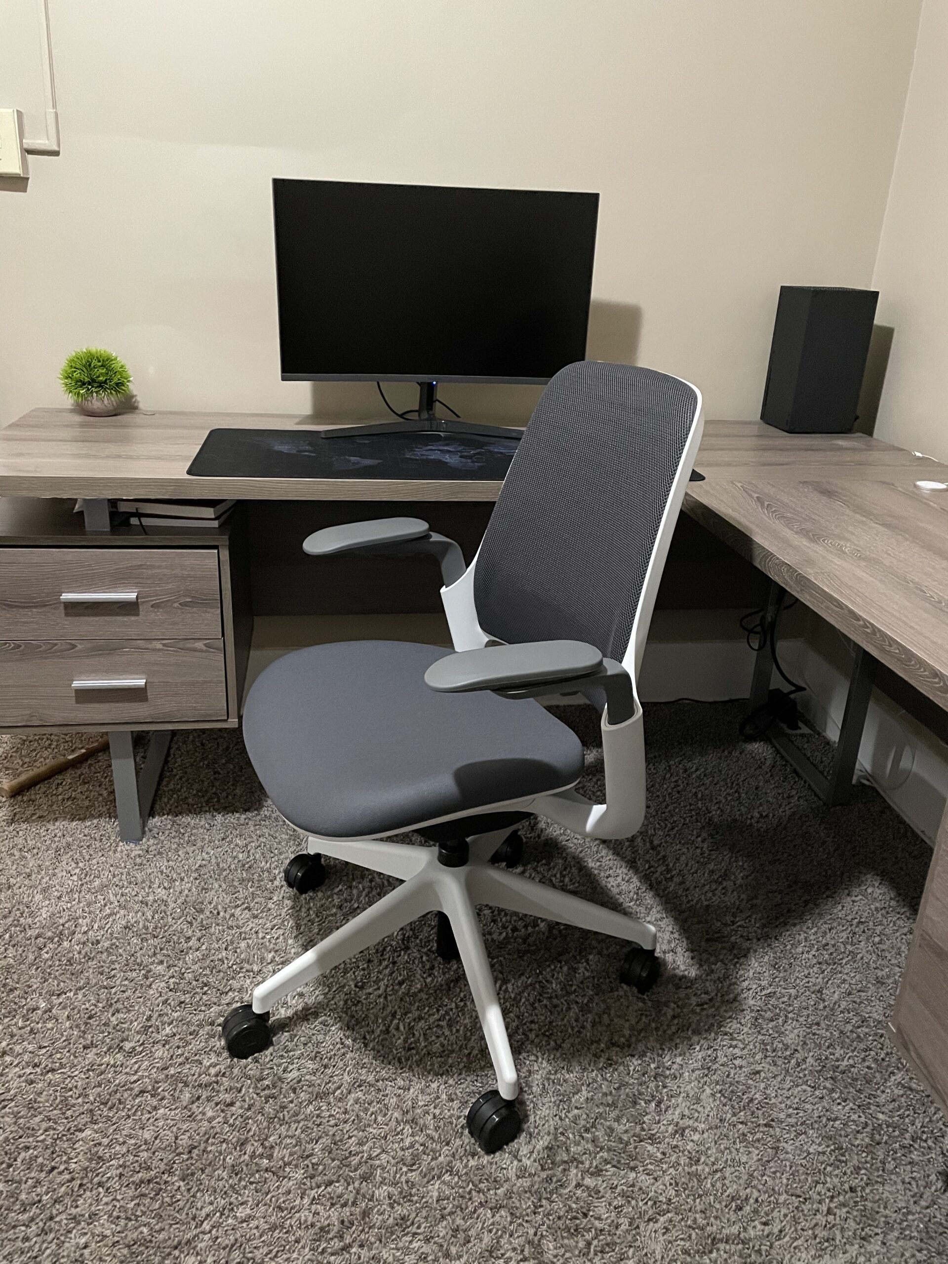 Steelcase Series 1 Office Chair - Ergonomic Work Chair with Wheels for Carpet - Helps Support Productivity - Weight-Activated Controls, Back Supports & Arm Support - Easy Assembly - Graphite, Light Customer Review Steelcase Series 1 Office Chair - Ergonomic Work Chair with Wheels for Carpet - Helps Support Productivity - Weight-Activated Controls, Back Supports & Arm Support - Easy Assembly - Graphite, Light - Customer Photo 2