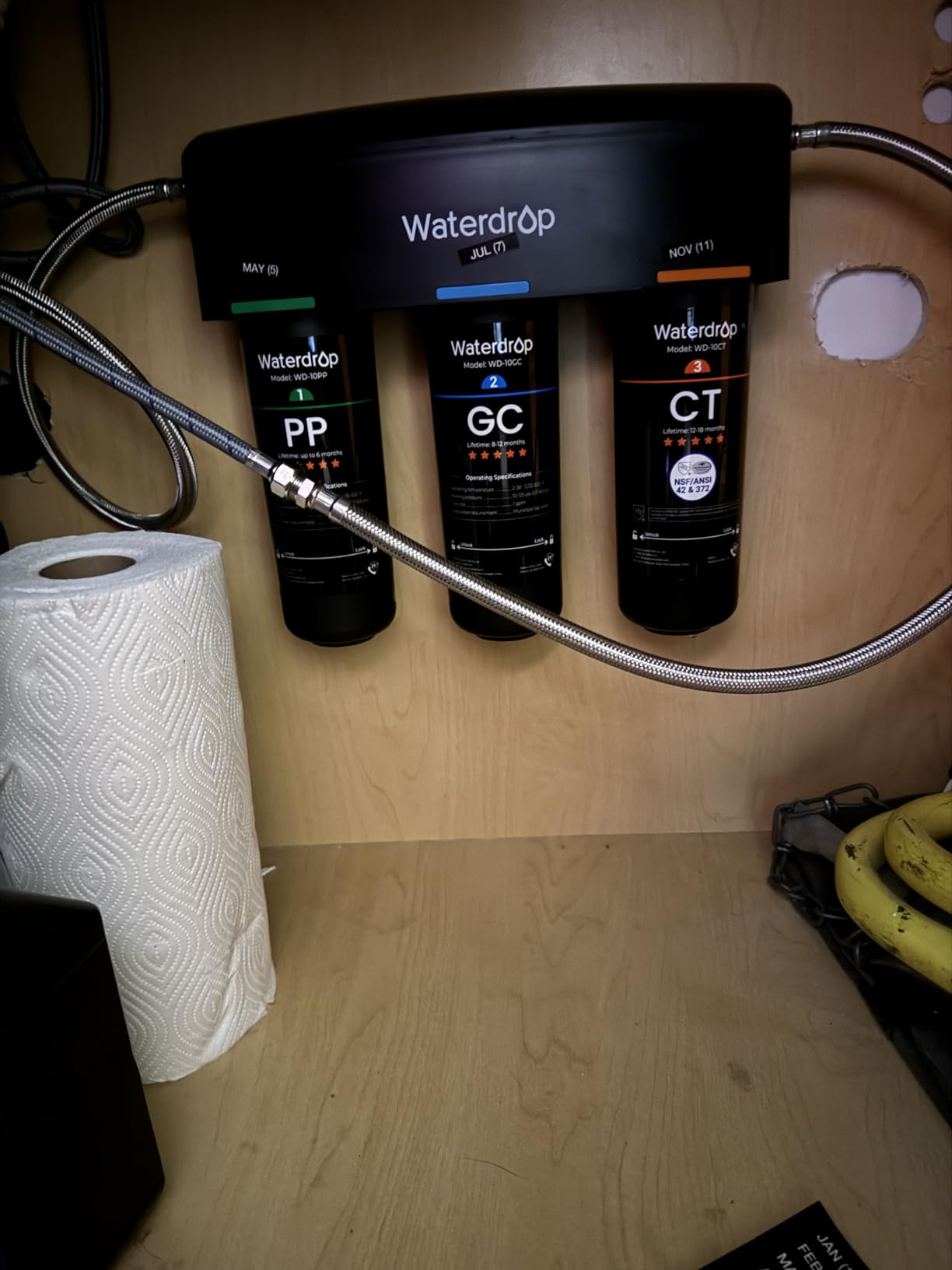 Waterdrop TSA 8 Layer Under Sink Water Filter System, Under Sink Water Filtration System, Reduces PFAS, PFOA/PFOS, Fluoride, Chlorine, Bad Taste & Odor, NSF/ANSI 42 Certified Element, USA Tech - Customer Photo 1