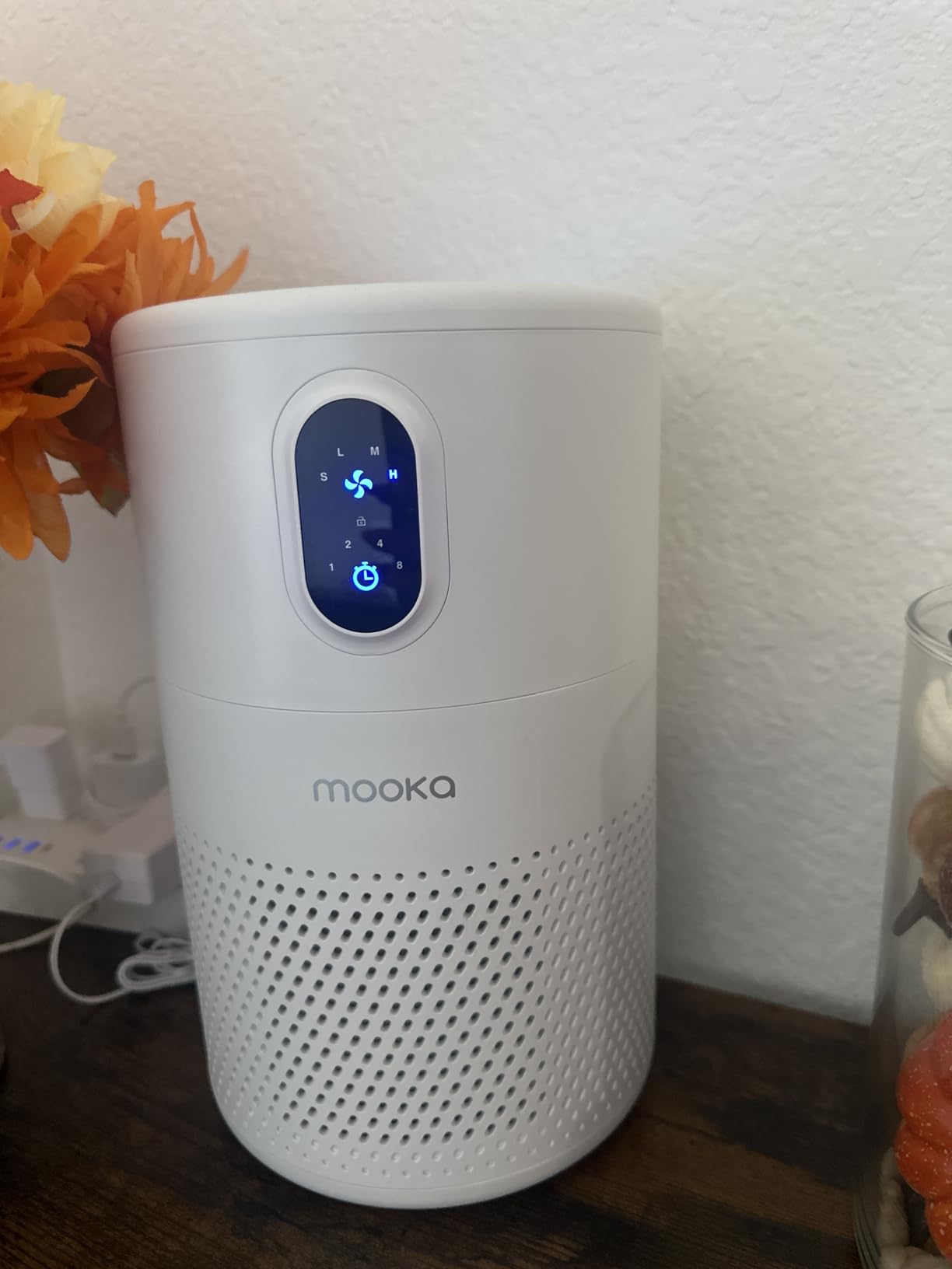 MOOKA Air Purifiers for Home Large Room up to 1076 ft², H13 True HEPA Air Filter Cleaner, Odor Eliminator, Remove Smoke Dust Pollen Pet Dander, Night Light(Available for California) Customer Review MOOKA Air Purifiers for Home Large Room up to 1076 ft², H13 True HEPA Air Filter Cleaner, Odor Eliminator, Remove Smoke Dust Pollen Pet Dander, Night Light(Available for California) - Customer Photo 1