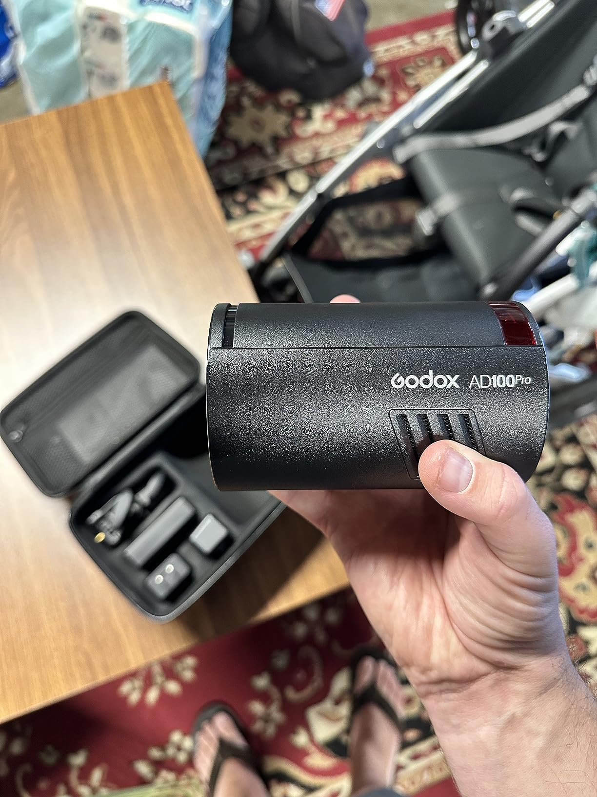 GODOX AD100Pro Pocket Studio Flash Light Photography Light OLED Screen 5800K 1/8000s Sync TTL/Multi/M Flash Built-in 2.4G Wilreless X System 5 Groups 32 Channels with Rechargeable 2600mAh Battery Customer Review GODOX AD100Pro Pocket Studio Flash Light Photography Light OLED Screen 5800K 1/8000s Sync TTL/Multi/M Flash Built-in 2.4G Wilreless X System 5 Groups 32 Channels with Rechargeable 2600mAh Battery - Customer Photo 1