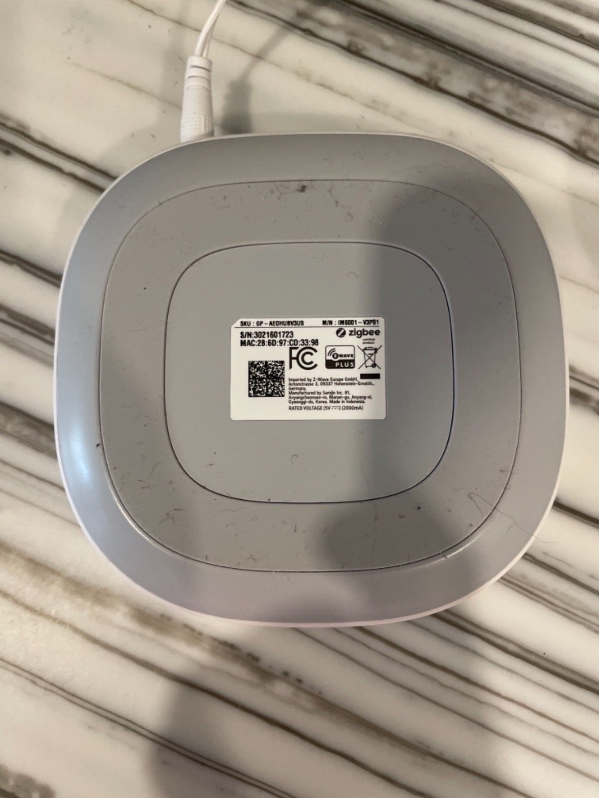 Aeotec Smart Home Hub, Works as a SmartThings Hub, Z-Wave, Zigbee, Matter Gateway, Compatible with Alexa, Google Assistant, WiFi Customer Review Aeotec Smart Home Hub, Works as a SmartThings Hub, Z-Wave, Zigbee, Matter Gateway, Compatible with Alexa, Google Assistant, WiFi - Customer Photo 1