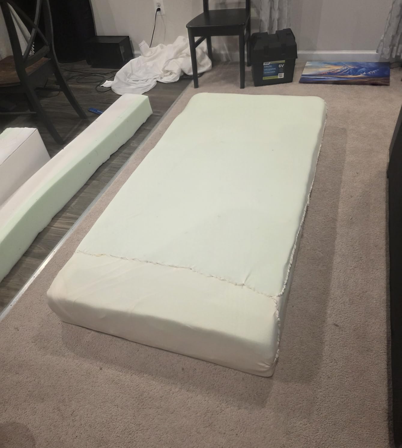 FDW | 8 Inch Twin Mattress | Medium Firm | Gel Memory Foam Mattress | White | Bed in a Box, CertiPUR-US Certified | Pressure Relief, Cooling Ventilated Foam | Washable Removable Cover Customer Review FDW | 8 Inch Twin Mattress | Medium Firm | Gel Memory Foam Mattress | White | Bed in a Box, CertiPUR-US Certified | Pressure Relief, Cooling Ventilated Foam | Washable Removable Cover - Customer Photo 2