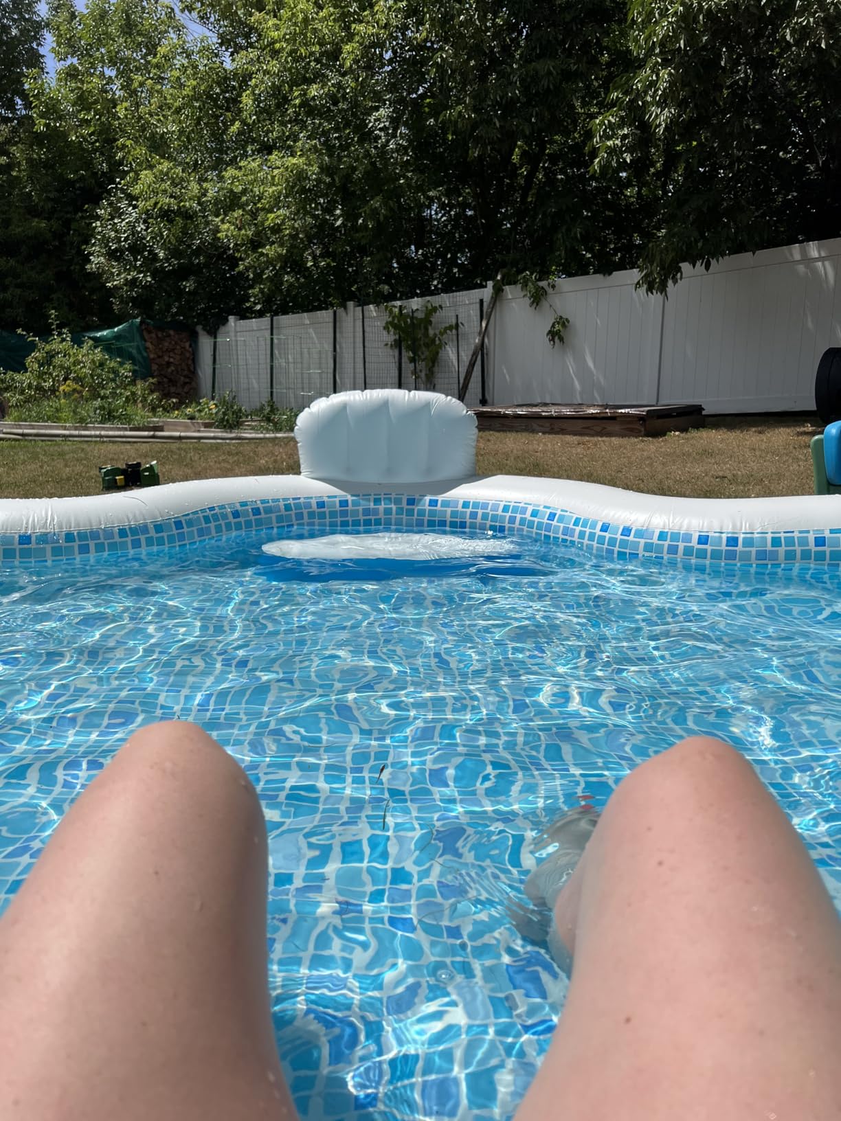 Members Mark Elegant Family Pool 10 Feet Long 2 Inflatable Seats with Backrests. New Version - Customer Photo 2