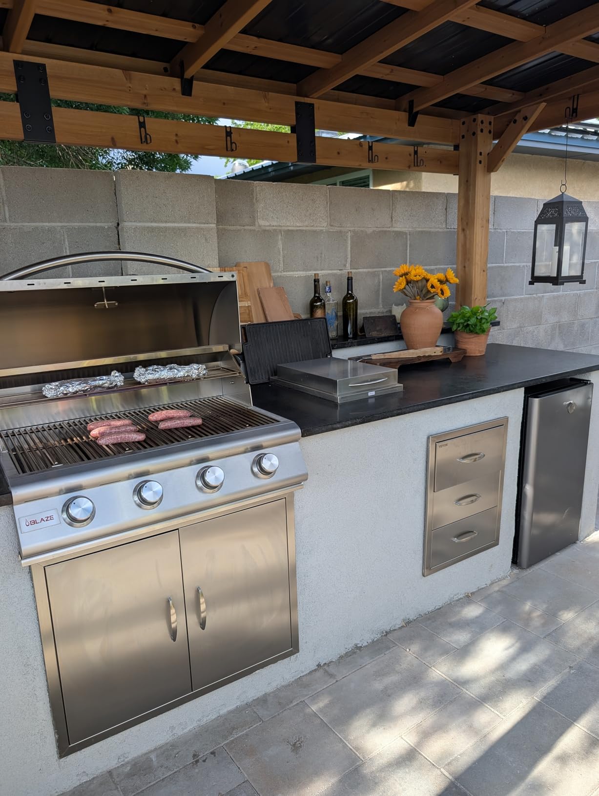 Blaze Outdoor Kitchen Grill | 25- inch Built-in Propane Gas Grill | 3 Burner Barbecue | Premium BBQ | Commercial Grade Grilling Experience | Best in Class Warranty | Prelude LBM BLZ-3LBM-LP - Customer Photo 1