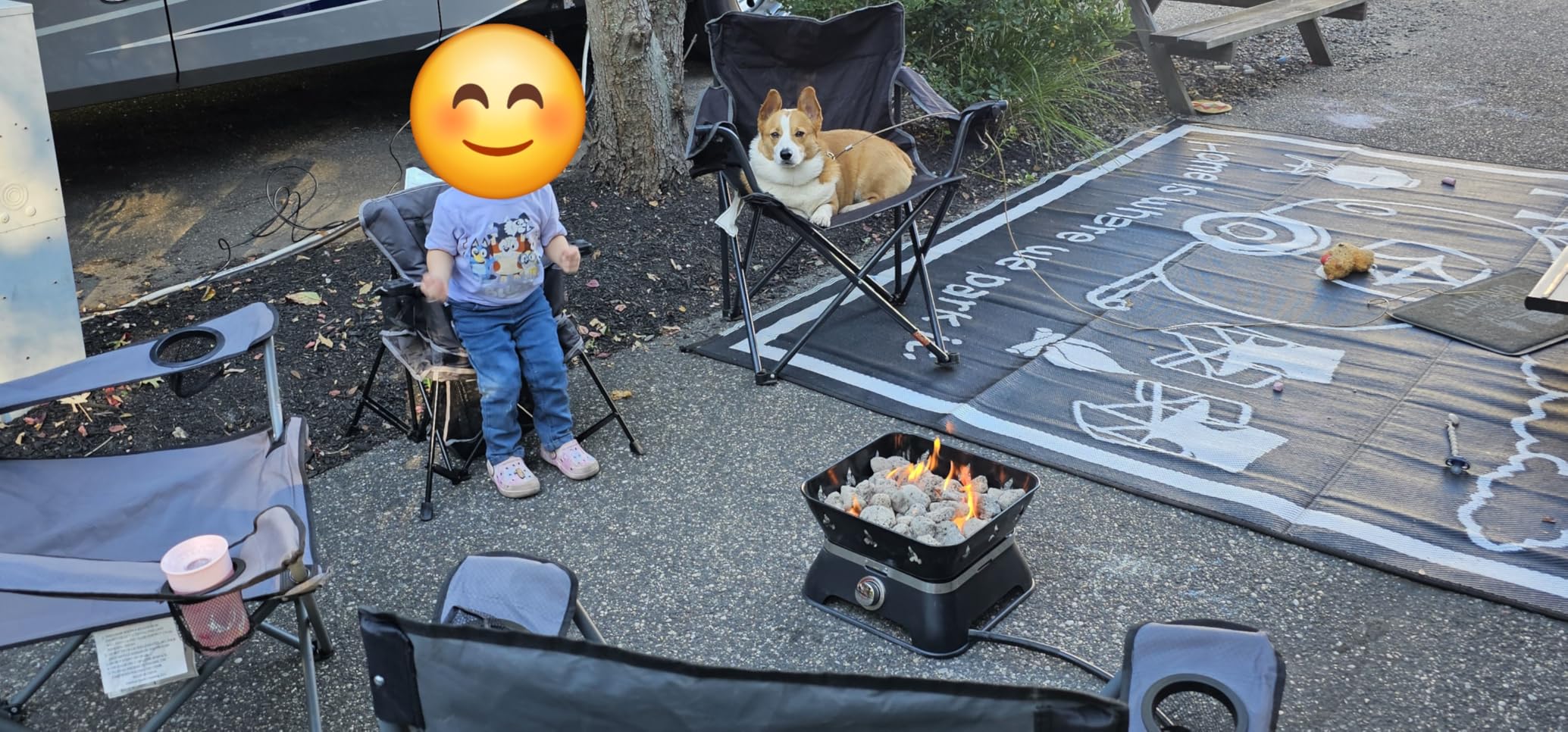 Outland Living Firebowl 805 Firecube 14” Portable Square Smokeless Propane Fire Pit – Outdoor Gas Fire Pit with Cover & Carry Kit, Lava Rocks, 58,000 BTU, Black customer photo 2