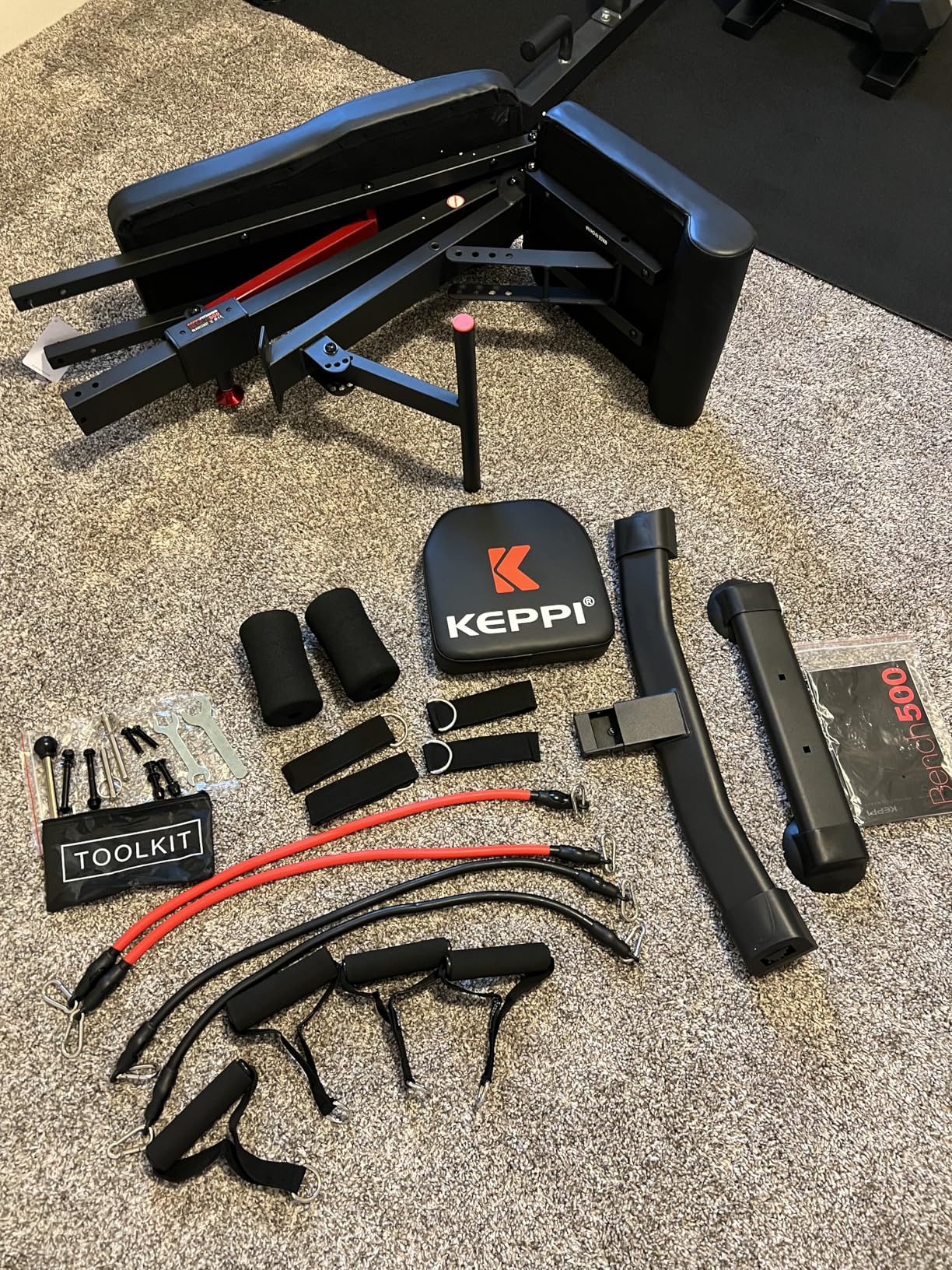 Keppi 900LB Weight Bench, Adjustable Foldable Workout Bench Press for Full Body Strength Training, Incline Decline Bench with Fast Folding - New Version - Customer Photo 1