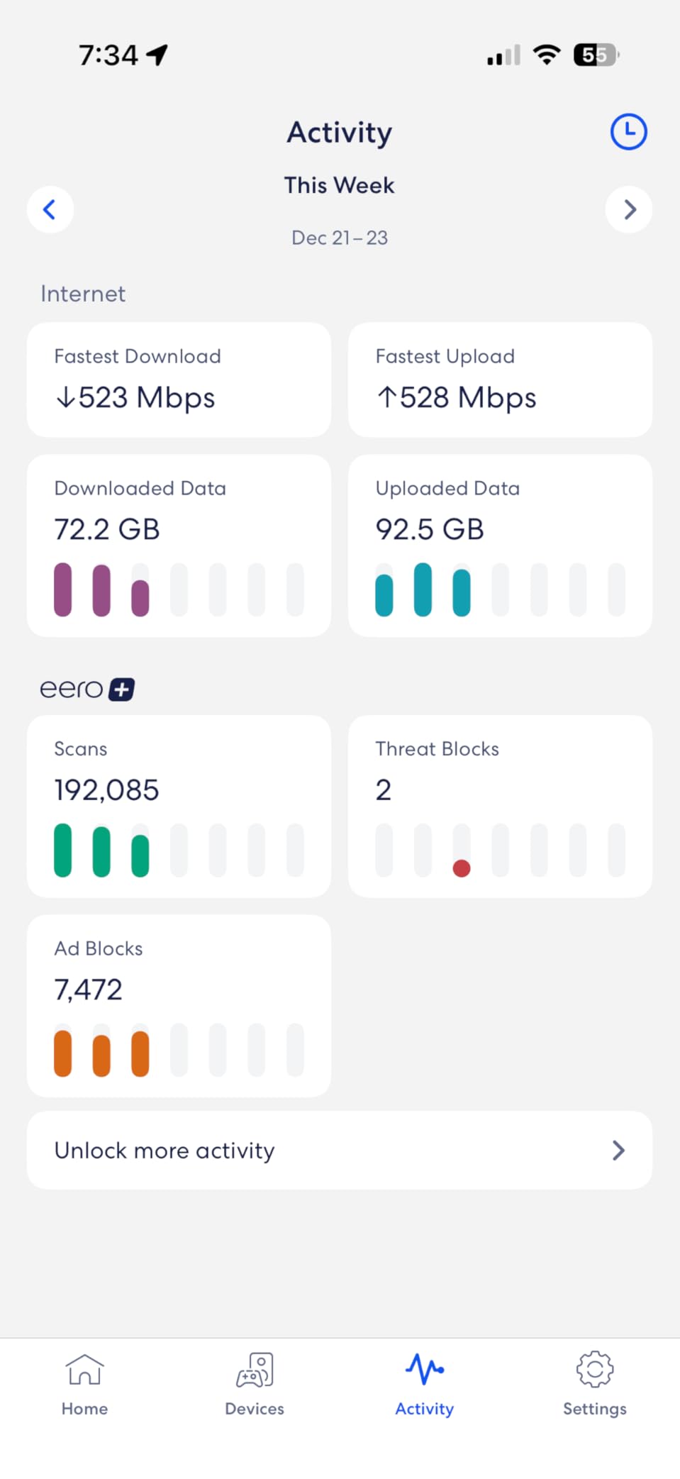 Amazon eero Pro 6E mesh wifi system - Supports internet plans up to 2.5 Gbps, Coverage up to 6,000 sq. ft., Connect 100+ devices, 3-pack Customer Review Amazon eero Pro 6E mesh wifi system - Supports internet plans up to 2.5 Gbps, Coverage up to 6,000 sq. ft., Connect 100+ devices, 3-pack - Customer Photo 1